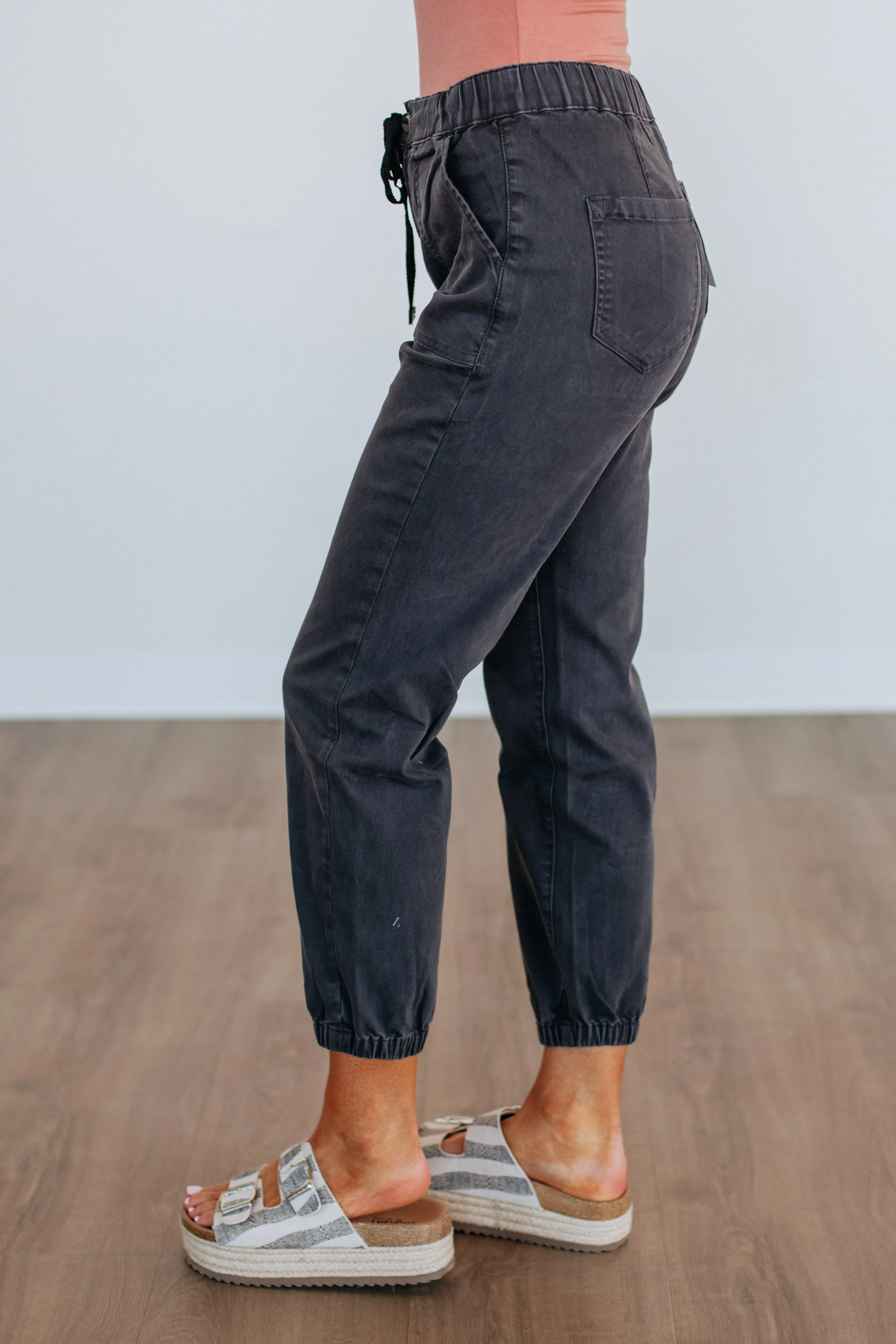 Drea Mica Joggers - Vintage Black sold by Wild Oak Boutique product image thumbnail 4