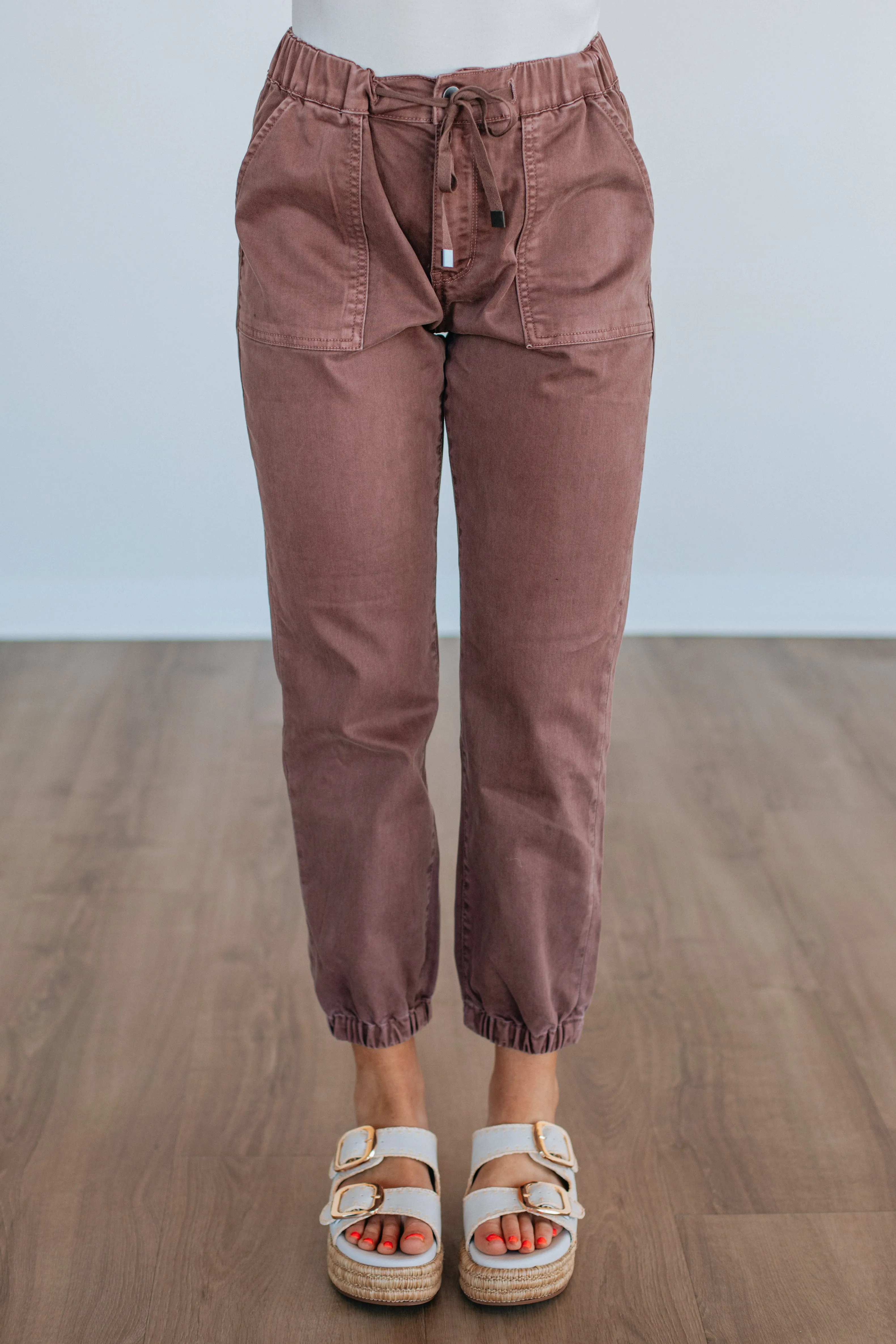 Drea Mica Joggers - Cocoa sold by Wild Oak Boutique product image thumbnail 2