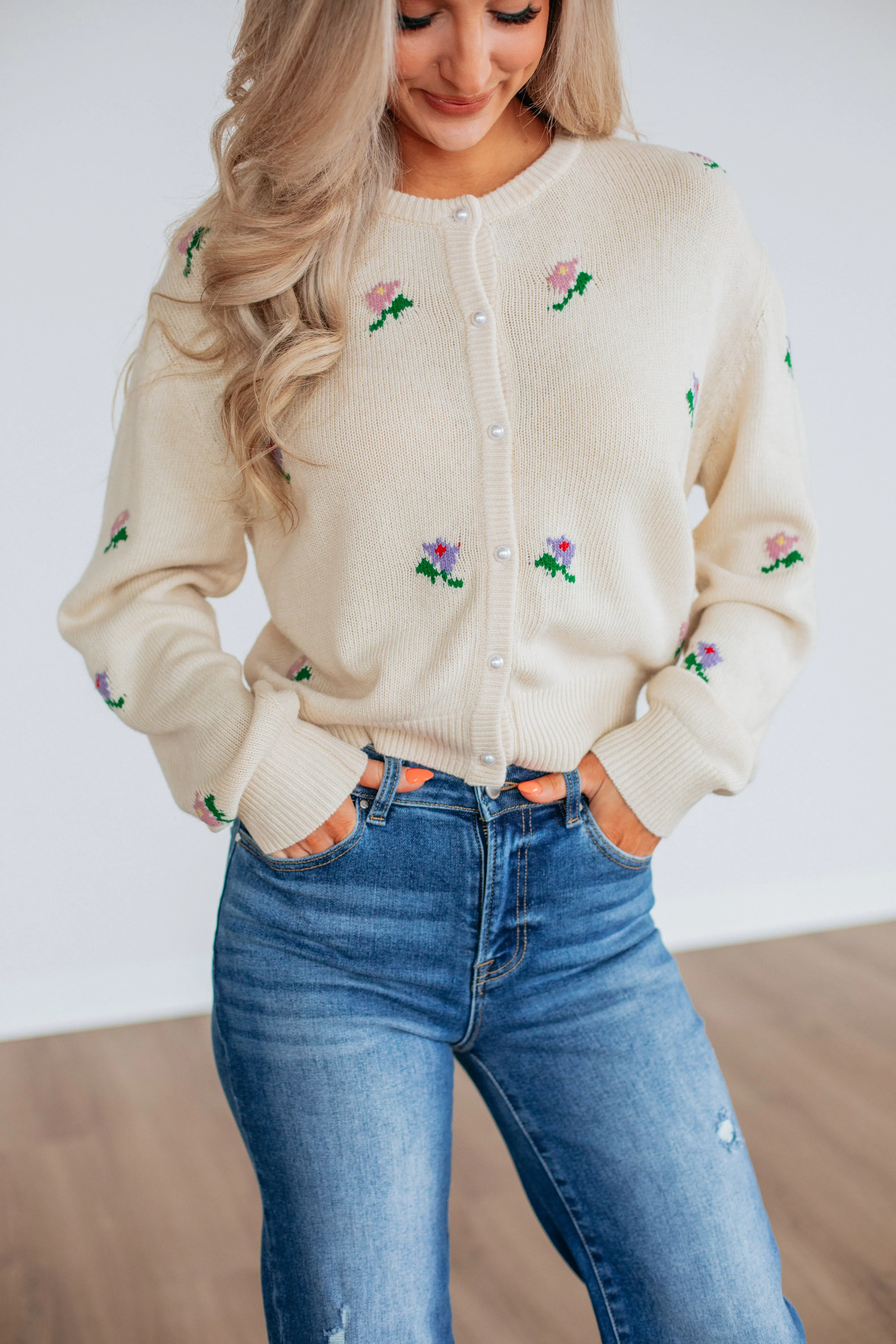 Betty Floral Cardigan sold by Wild Oak Boutique