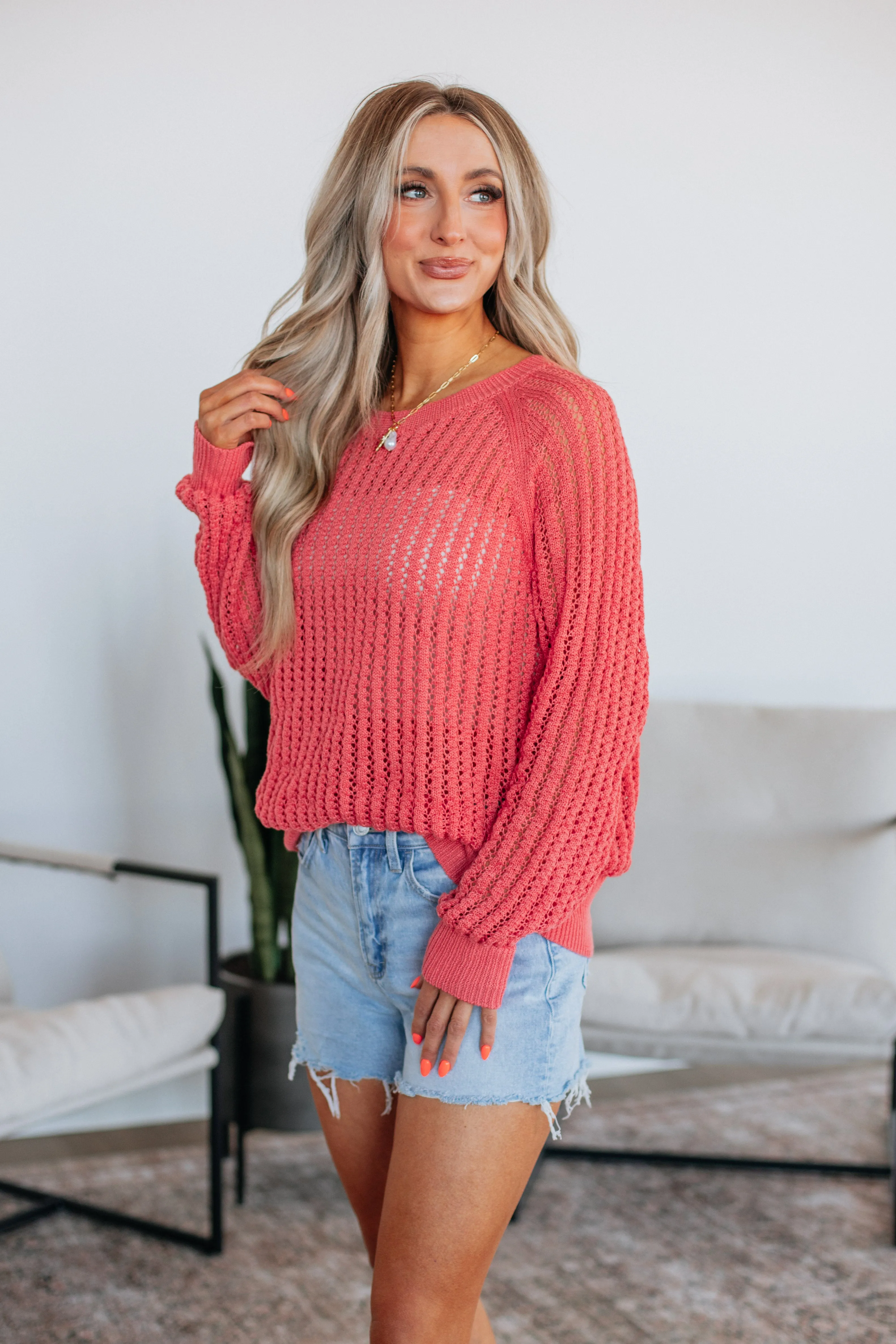 Mariza Sweater - Coral sold by Wild Oak Boutique product image thumbnail 2