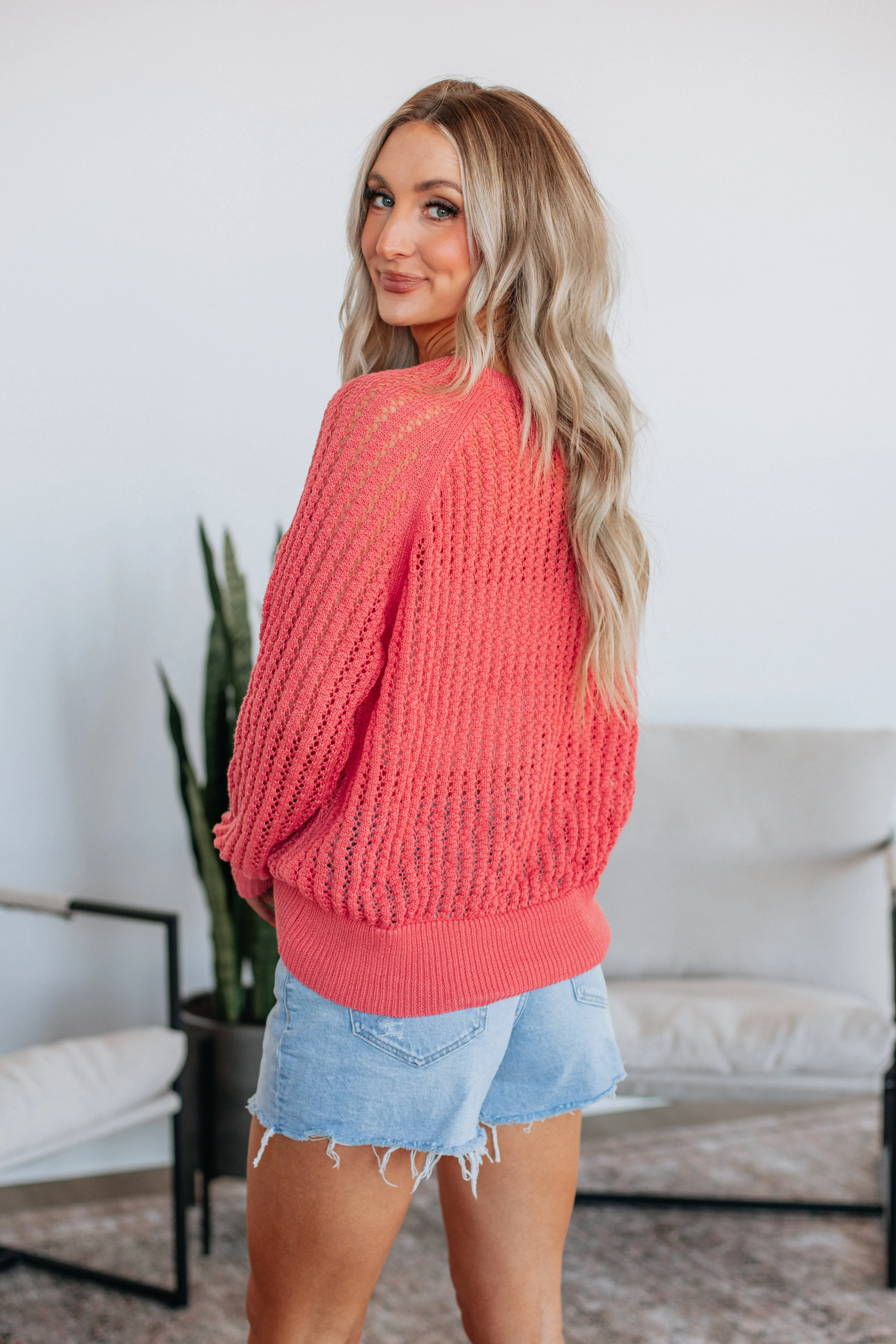 Mariza Sweater - Coral sold by Wild Oak Boutique product image thumbnail 5