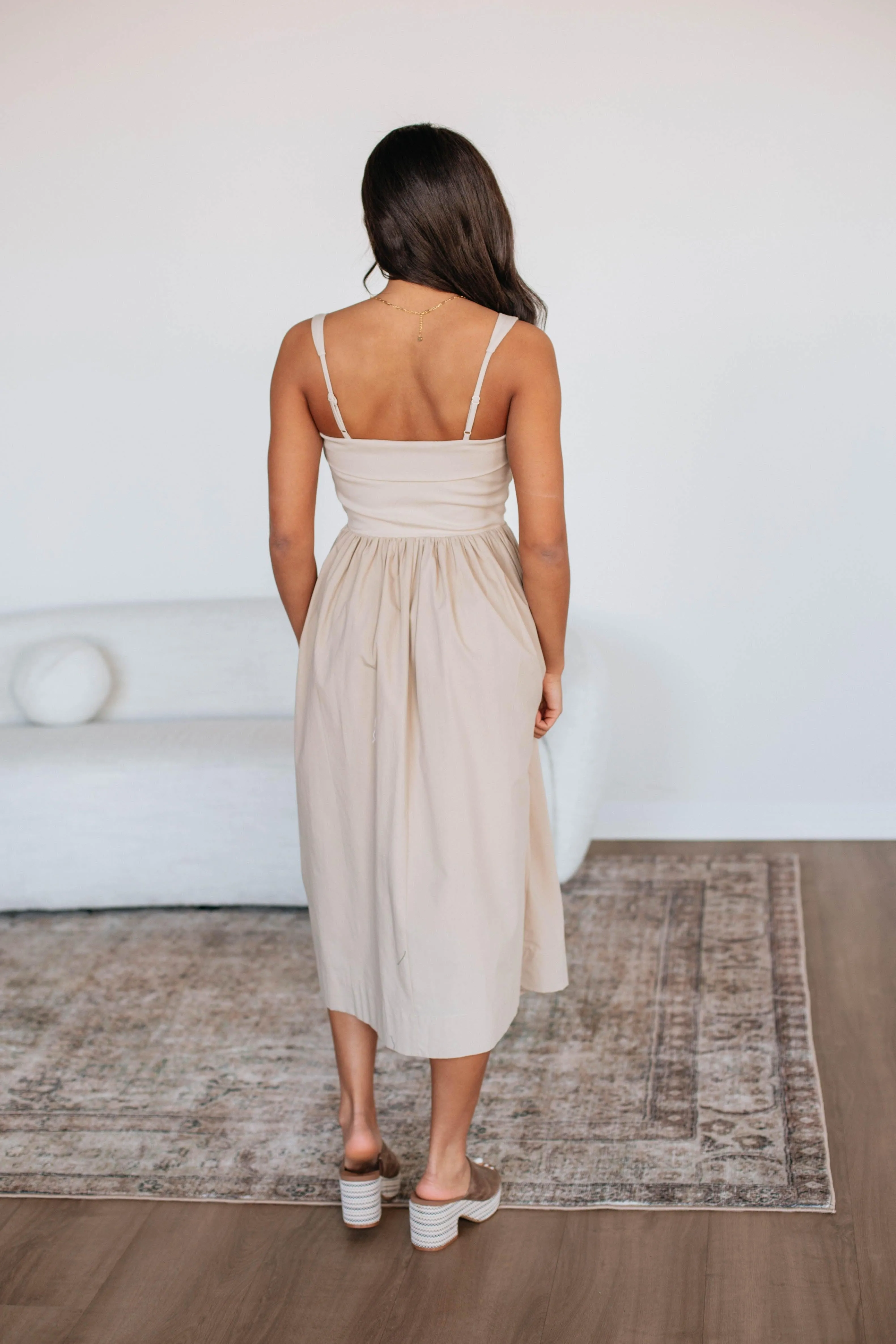 Grace Midi Dress - Taupe sold by Wild Oak Boutique product image thumbnail 5