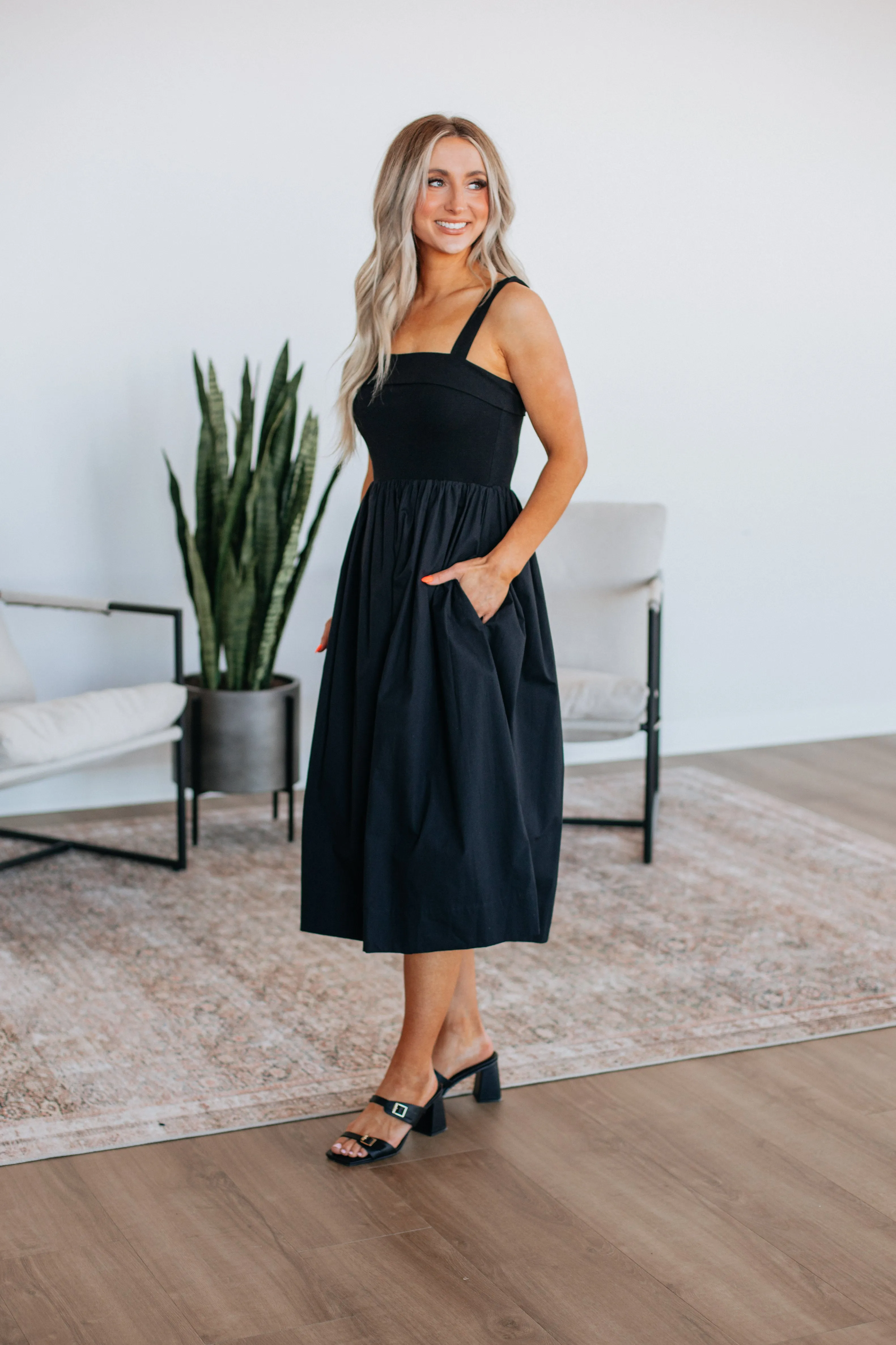 Grace Midi Dress - Black sold by Wild Oak Boutique product image thumbnail 2