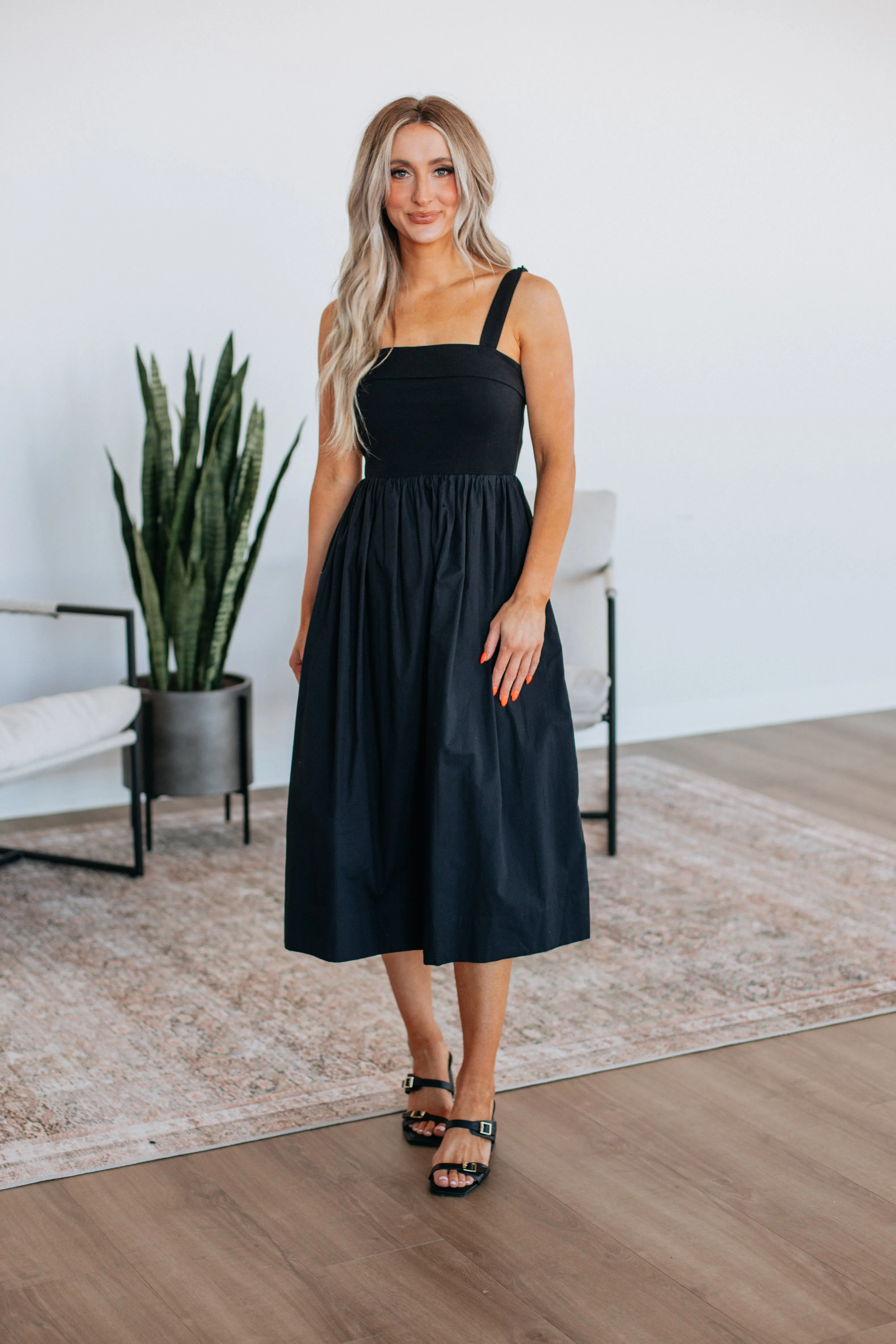 Grace Midi Dress - Black sold by Wild Oak Boutique product image thumbnail 3