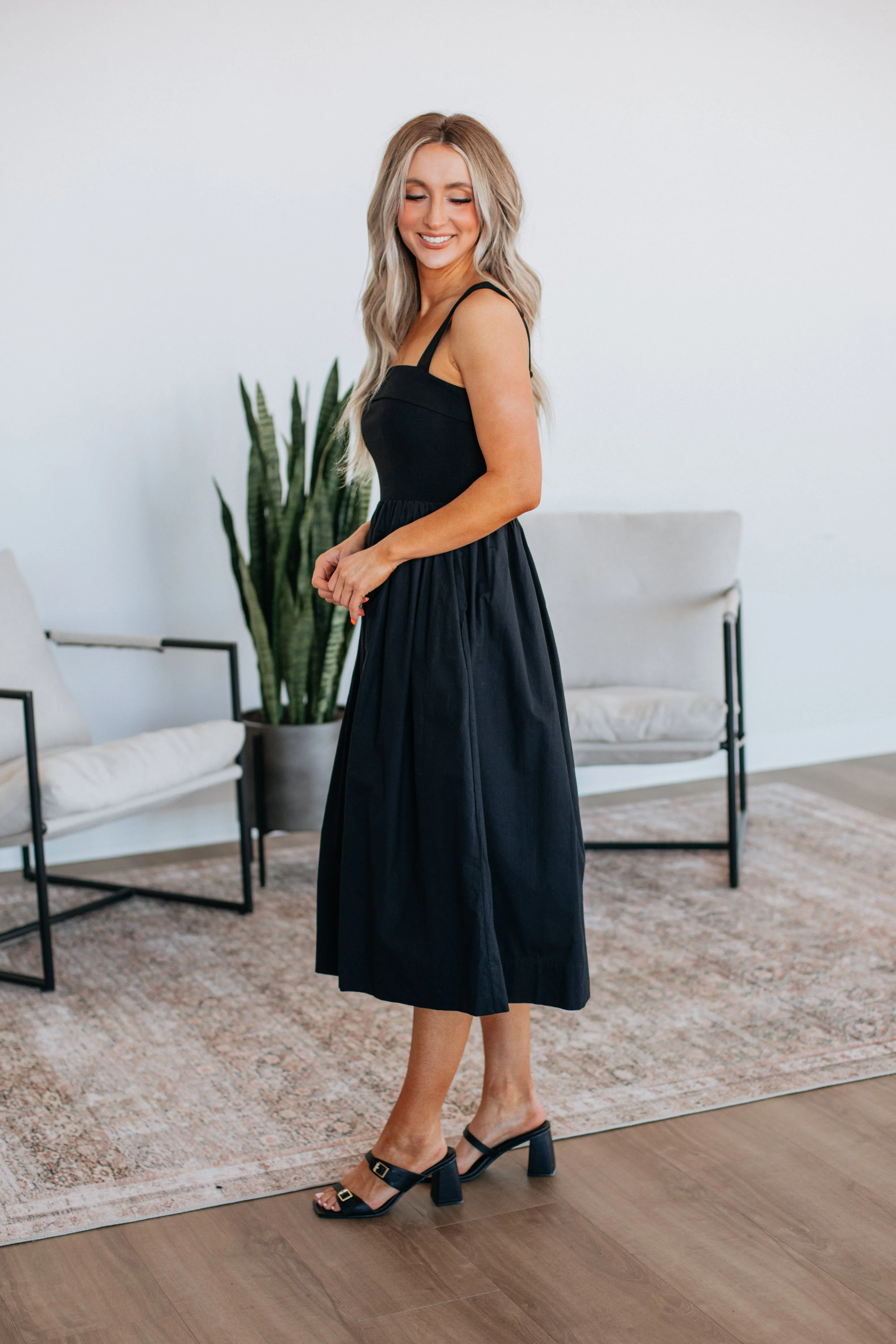 Grace Midi Dress - Black sold by Wild Oak Boutique product image thumbnail 4