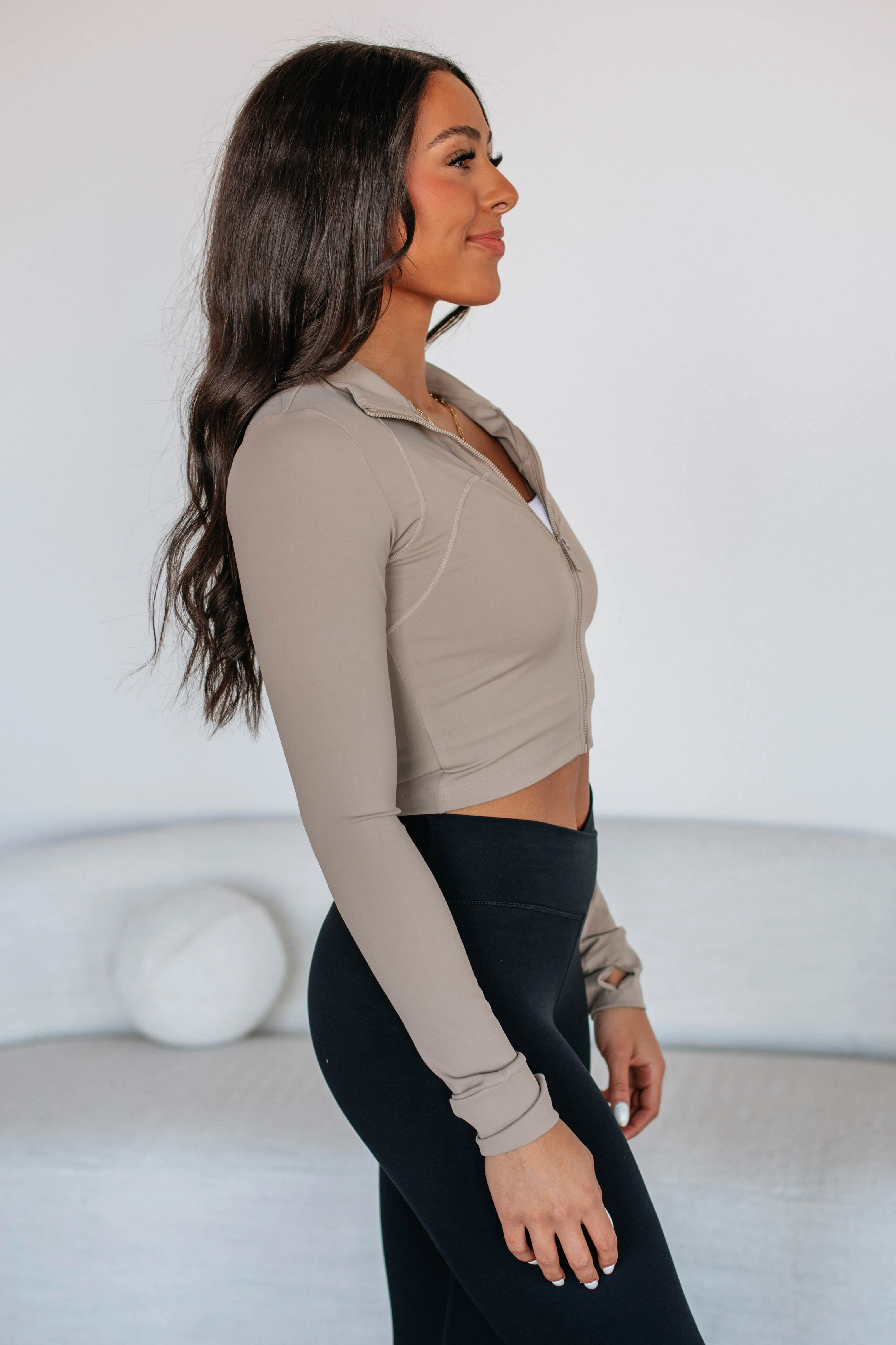 Sevina Active Jacket - Khaki sold by Wild Oak Boutique product image thumbnail 3