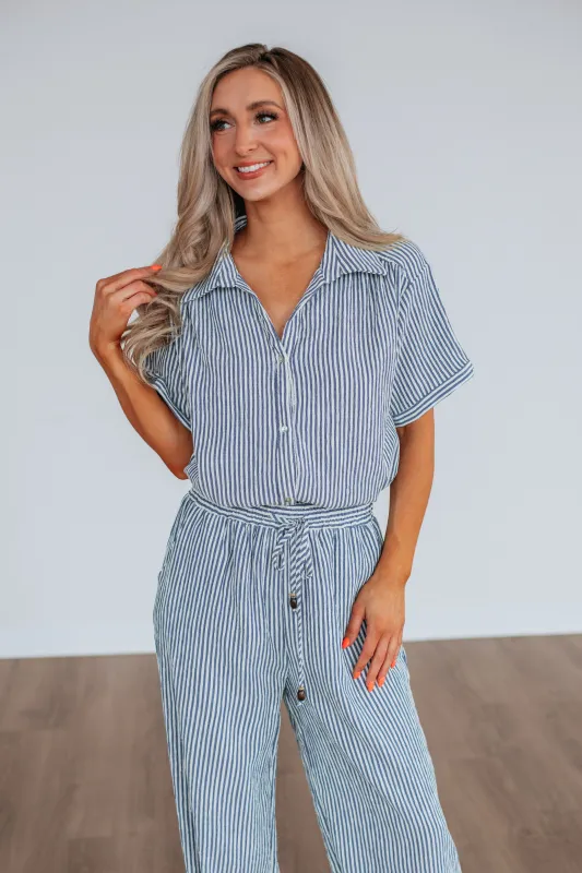 Calliope Two-Piece Set - Slate Blue Mix sold by Wild Oak Boutique