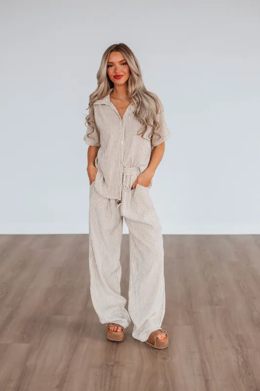 Calliope Two-Piece Set - Tan Mix sold by Wild Oak Boutique