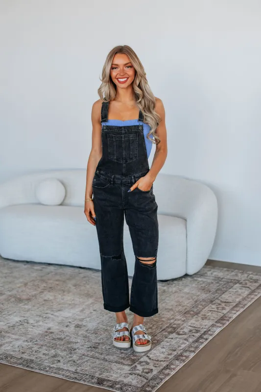 Junah Mica Denim Overalls made by Wild Oak Boutique