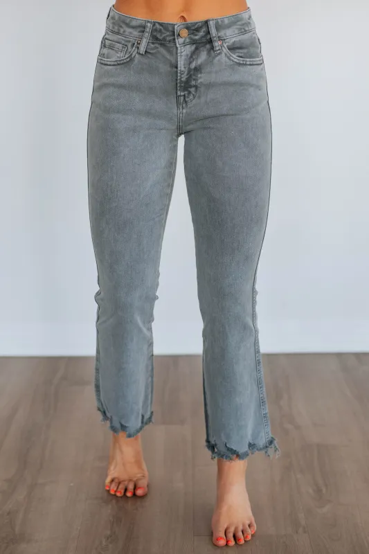 Roxanne Mica Jeans - Charcoal sold by Wild Oak Boutique