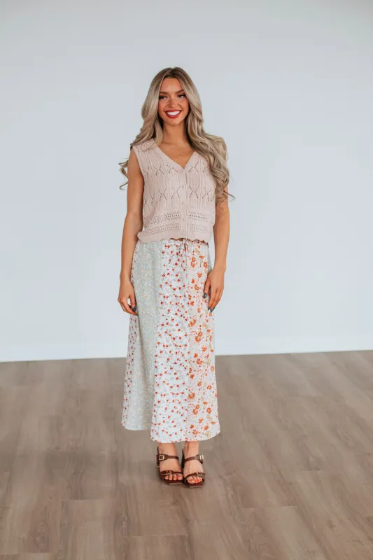 Kellis Floral Skirt sold by Wild Oak Boutique