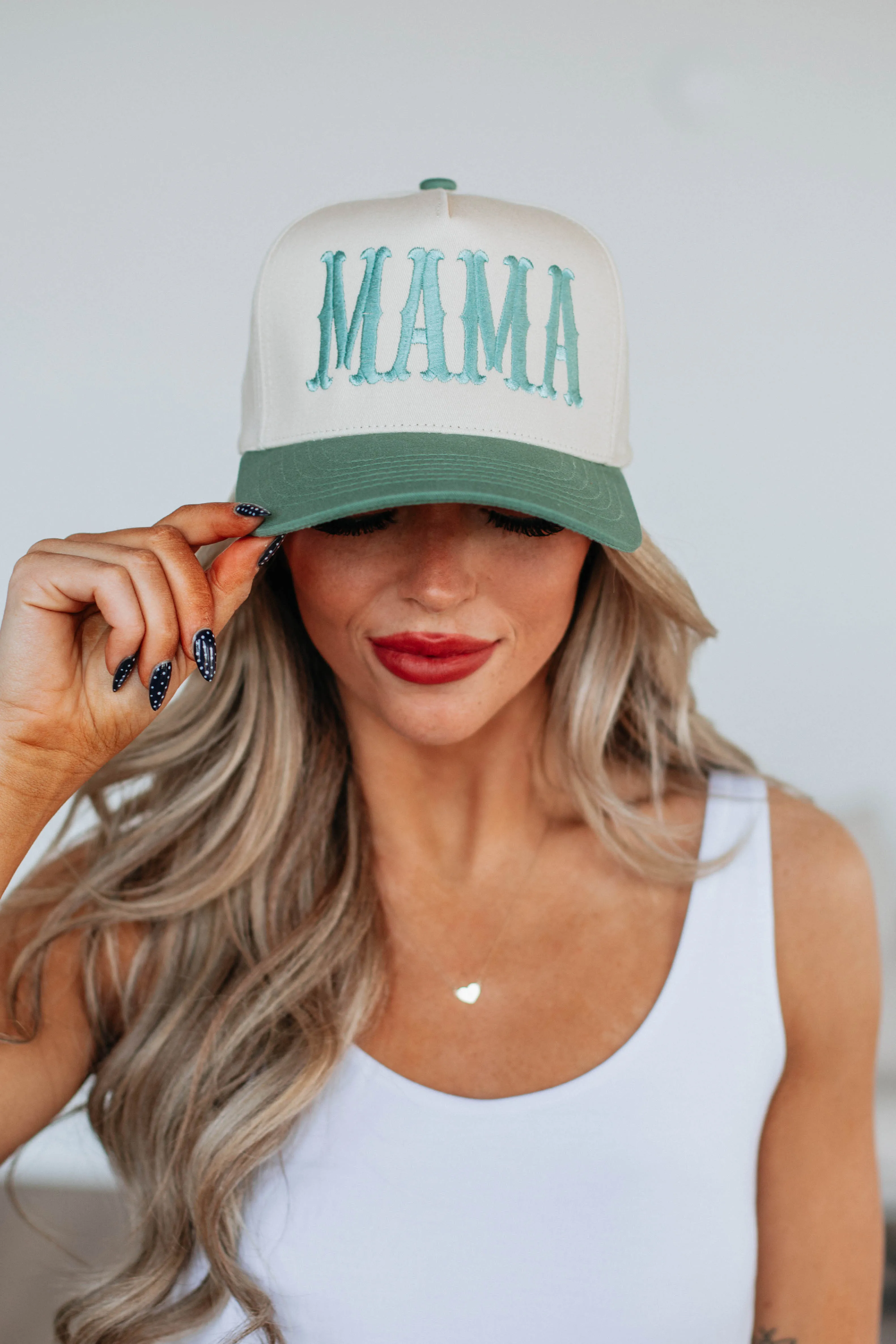 Mama Baseball Hat - Sage sold by Wild Oak Boutique