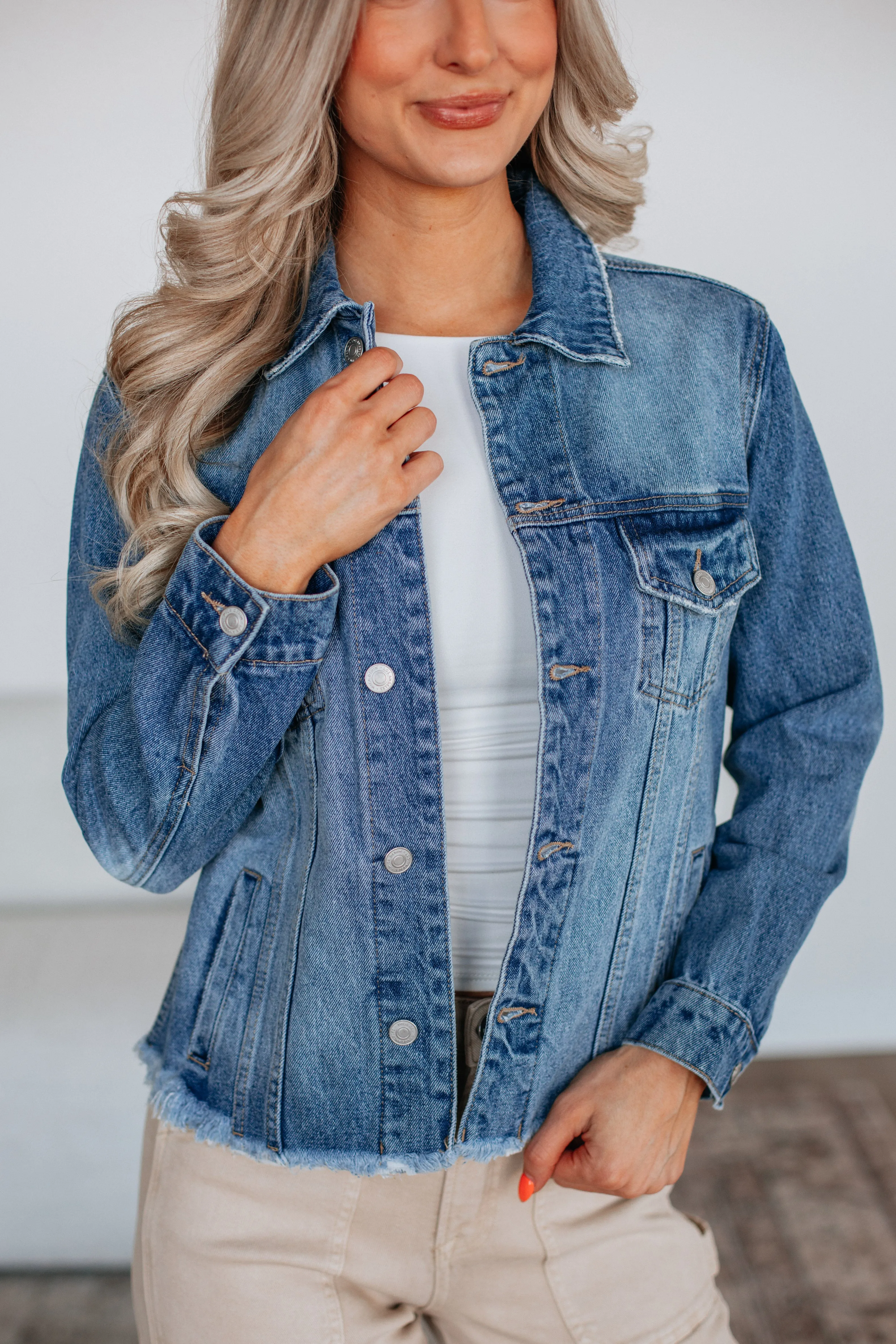 Hugo Mica Denim Jacket - Medium Wash sold by Wild Oak Boutique product image thumbnail 2