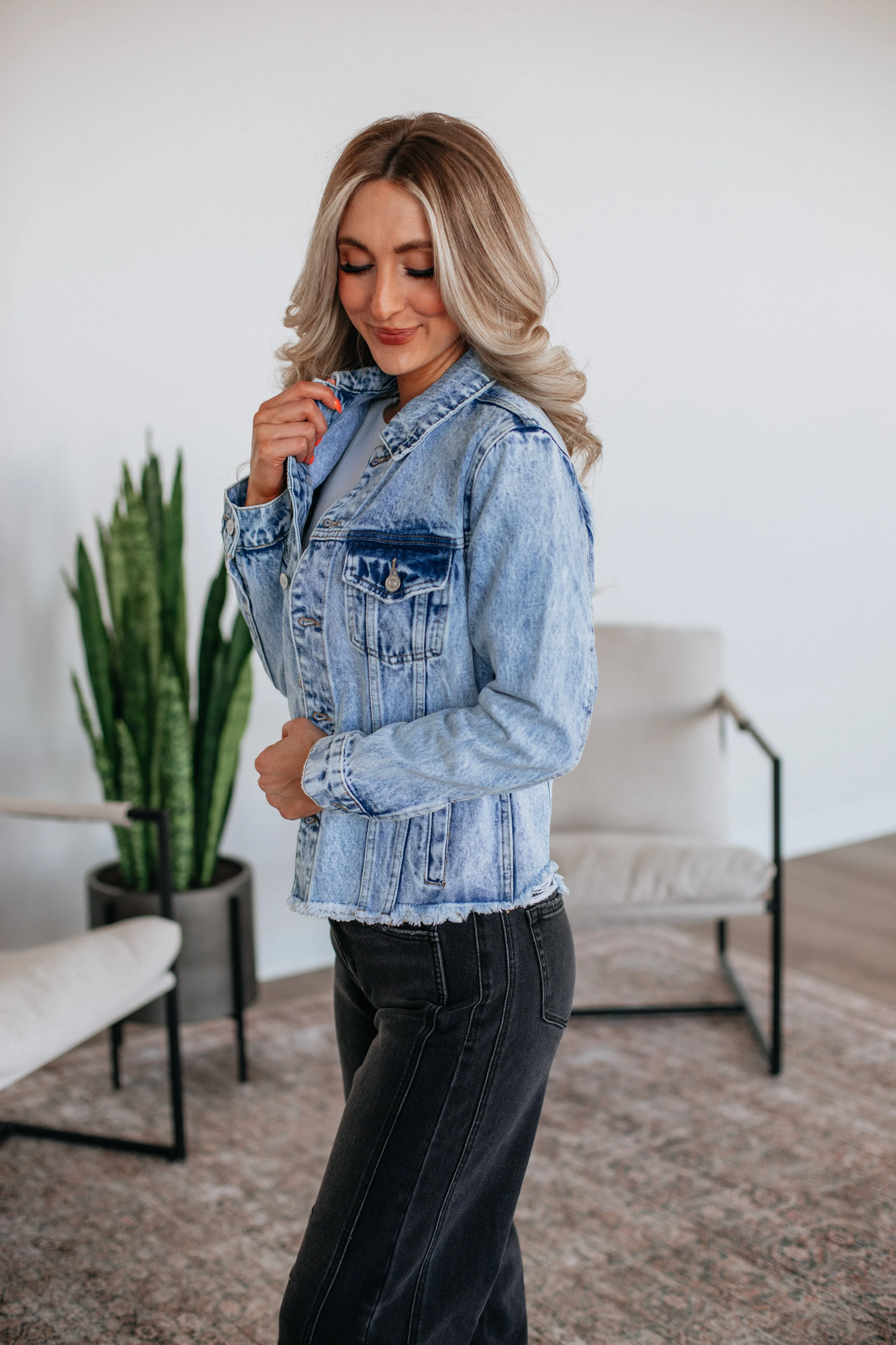 Hugo Mica Denim Jacket - Light Wash sold by Wild Oak Boutique product image thumbnail 5