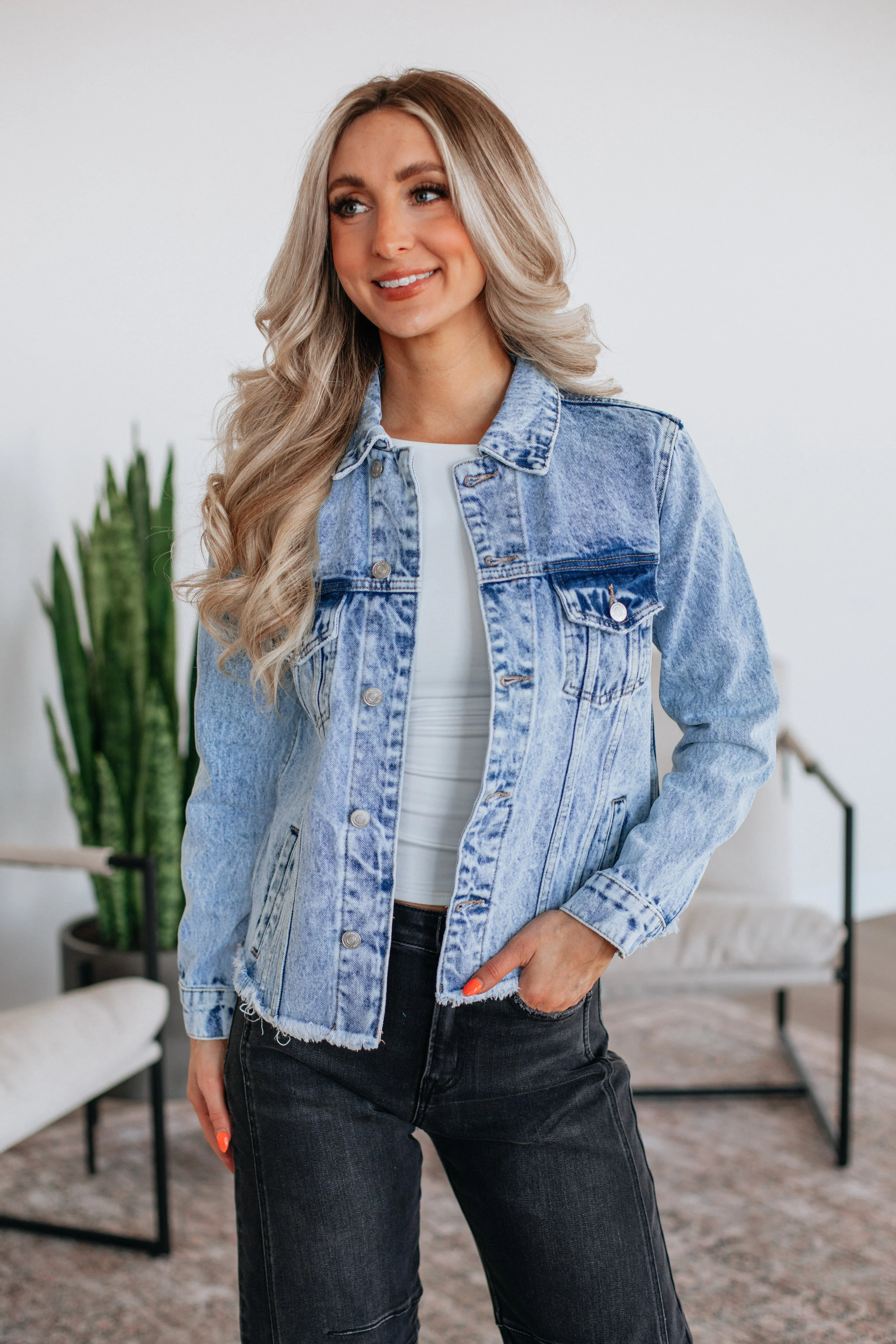 Hugo Mica Denim Jacket - Light Wash sold by Wild Oak Boutique product image thumbnail 2
