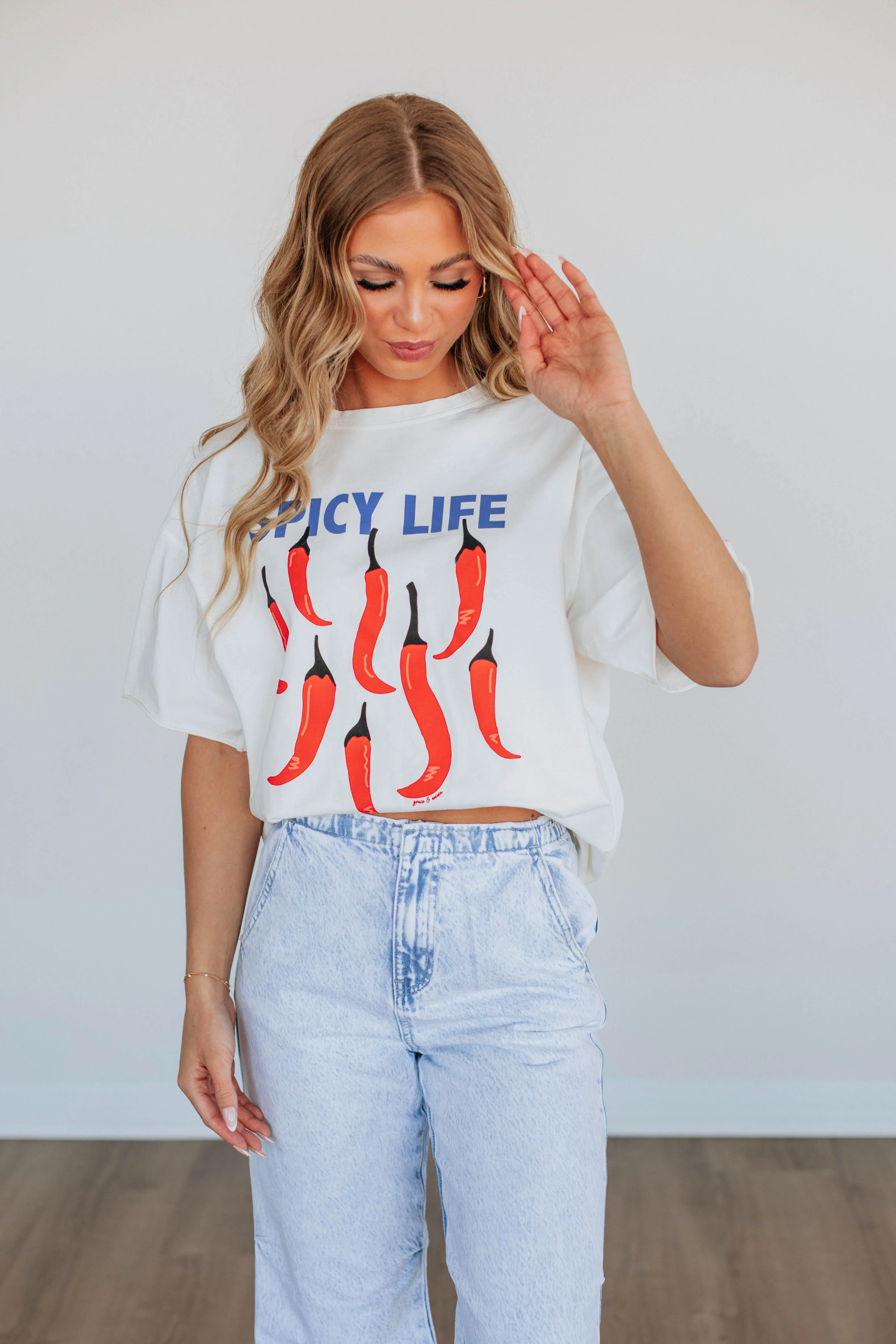 Spicy Life Graphic Tee sold by Wild Oak Boutique product image thumbnail 3