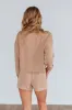 Luxley Lounge Sweatshirt - Tan sold by Wild Oak Boutique
