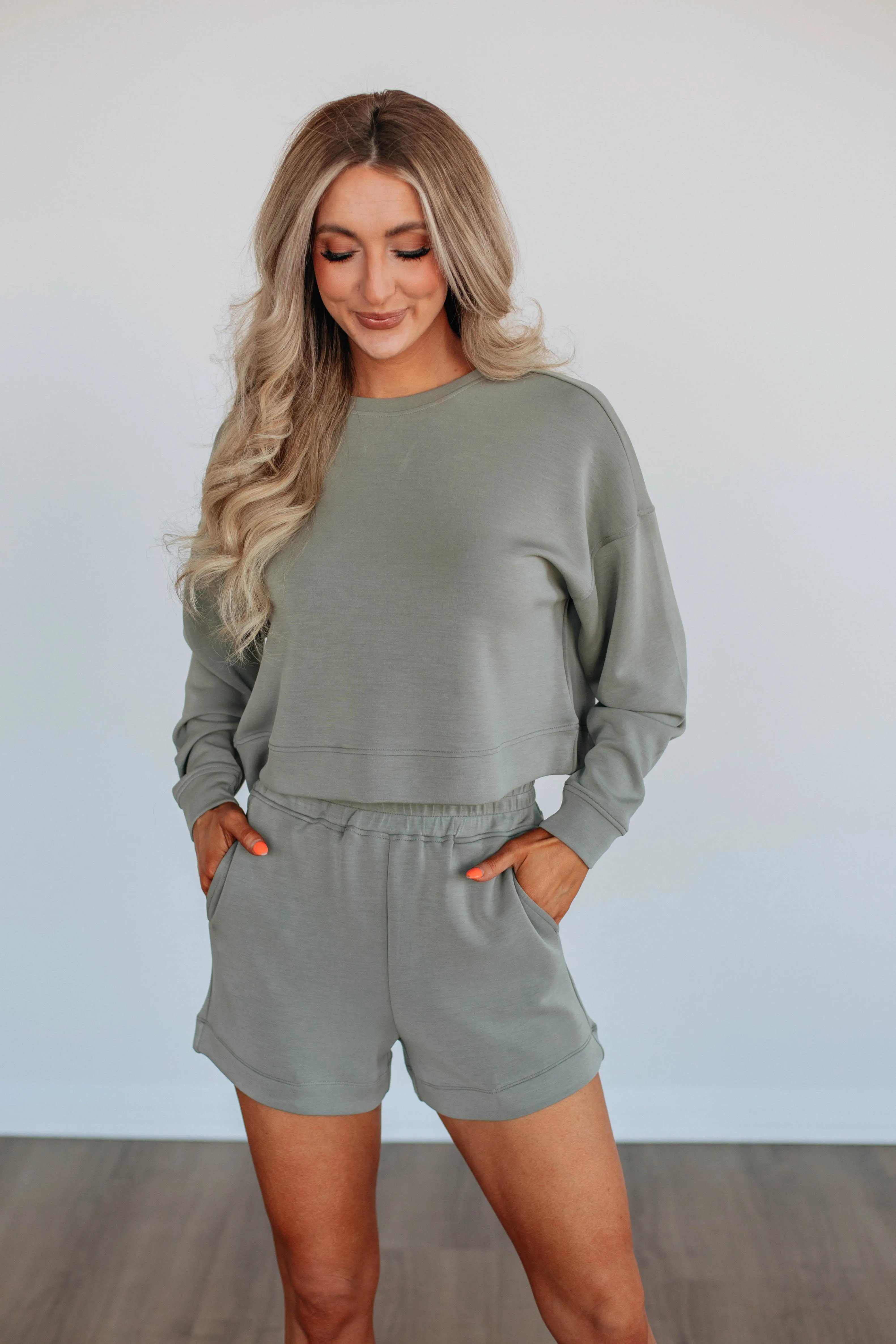 Luxley Lounge Sweatshirt - Sea Salt sold by Wild Oak Boutique product image thumbnail 4