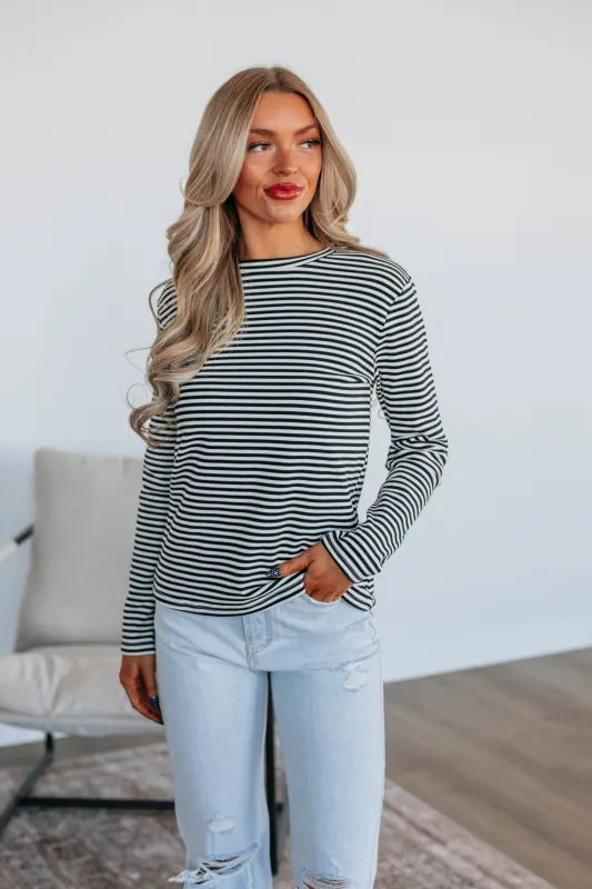 Levia Striped Top sold by Wild Oak Boutique