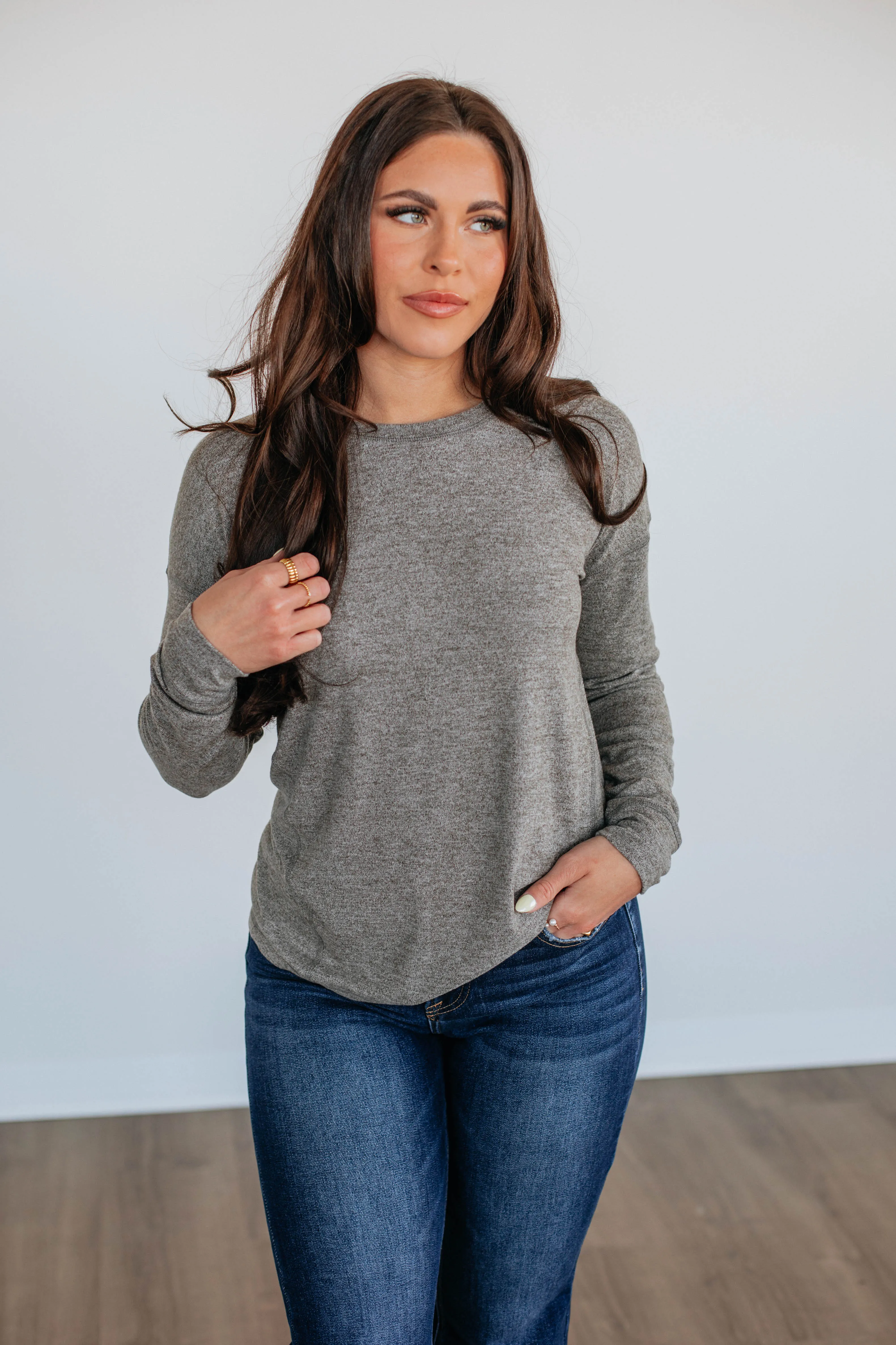 Laura Long Sleeve Top - Artichoke sold by Wild Oak Boutique product image thumbnail 4