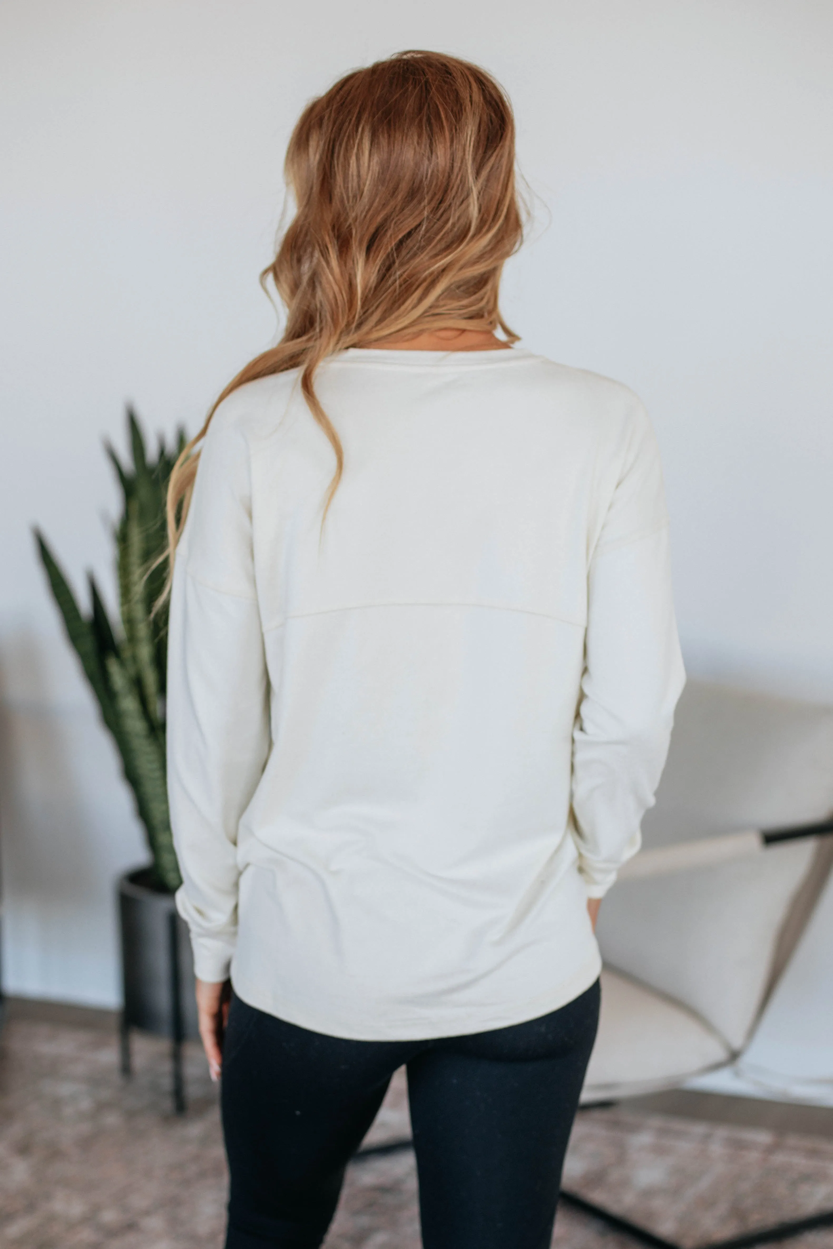 Laura Long Sleeve Top - Natural sold by Wild Oak Boutique product image thumbnail 5