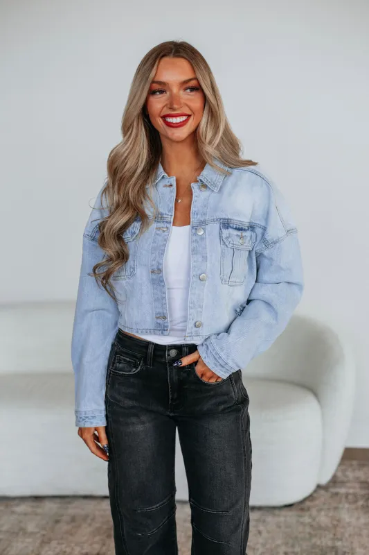 Aleja Mica Denim Jacket sold by Wild Oak Boutique
