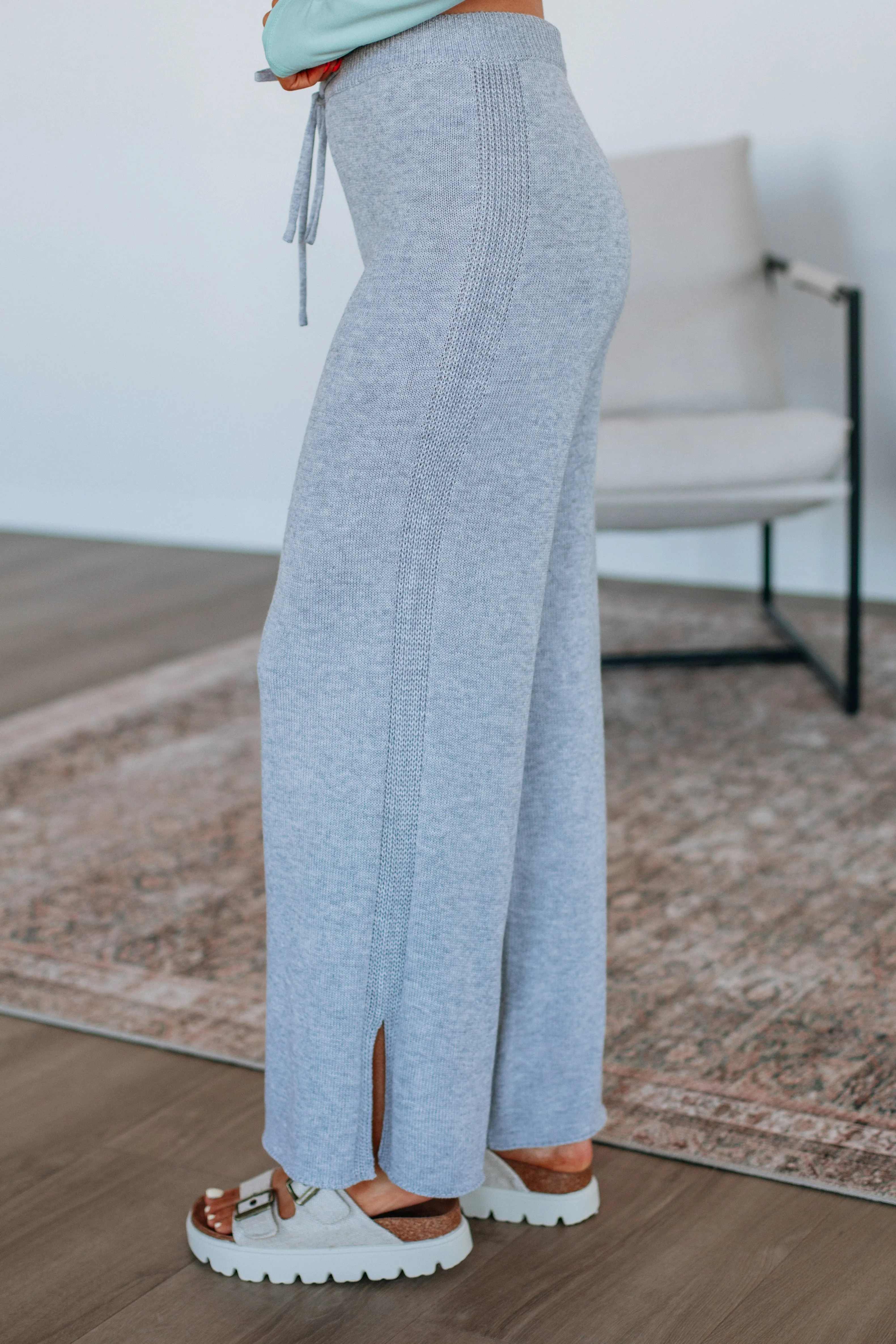 Bodhi Knit Pants - Heather Grey sold by Wild Oak Boutique product image thumbnail 2