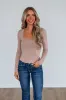 Collyns Basic Top - Hazelnut sold by Wild Oak Boutique