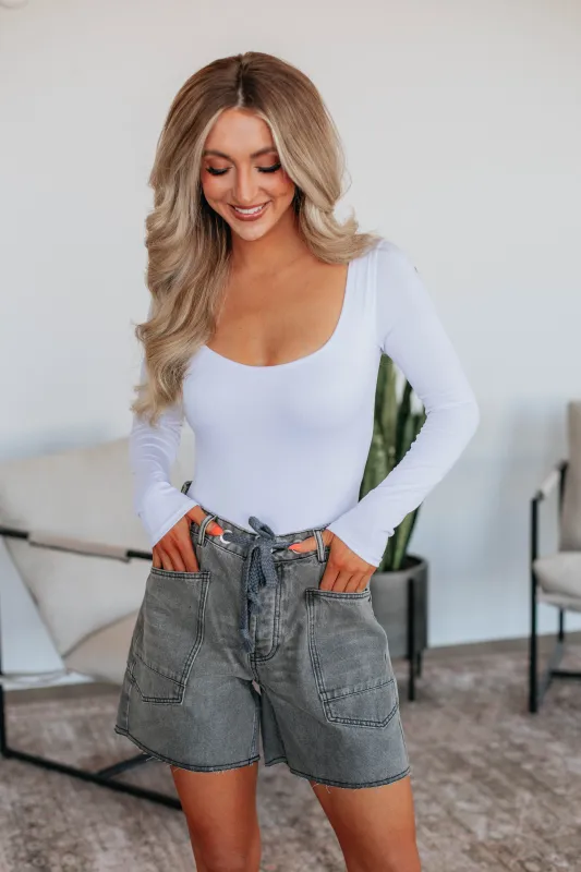 Kendrick Denim Shorts - Charcoal made by Wild Oak Boutique