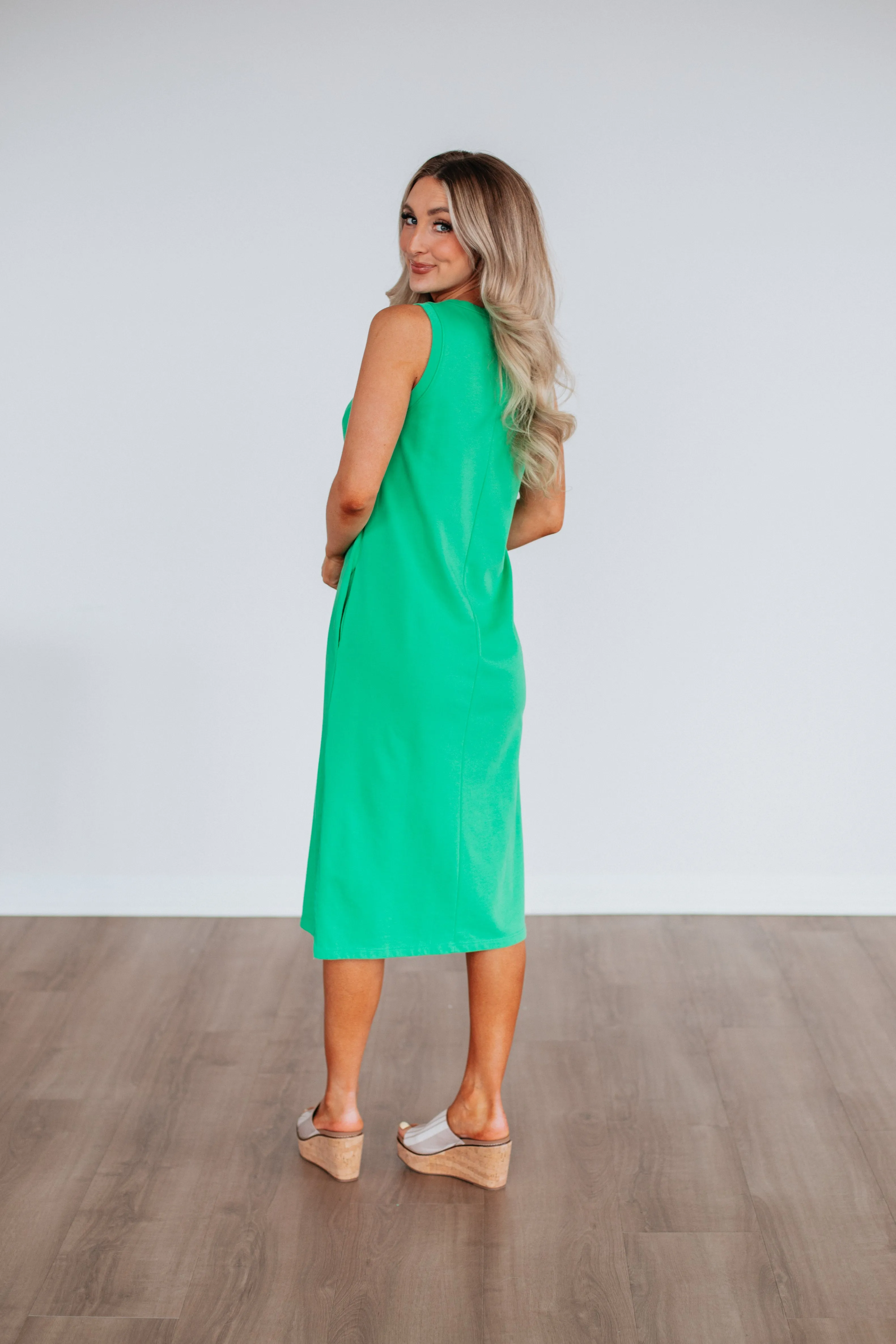 Alima Midi Dress - Apple sold by Wild Oak Boutique product image thumbnail 5