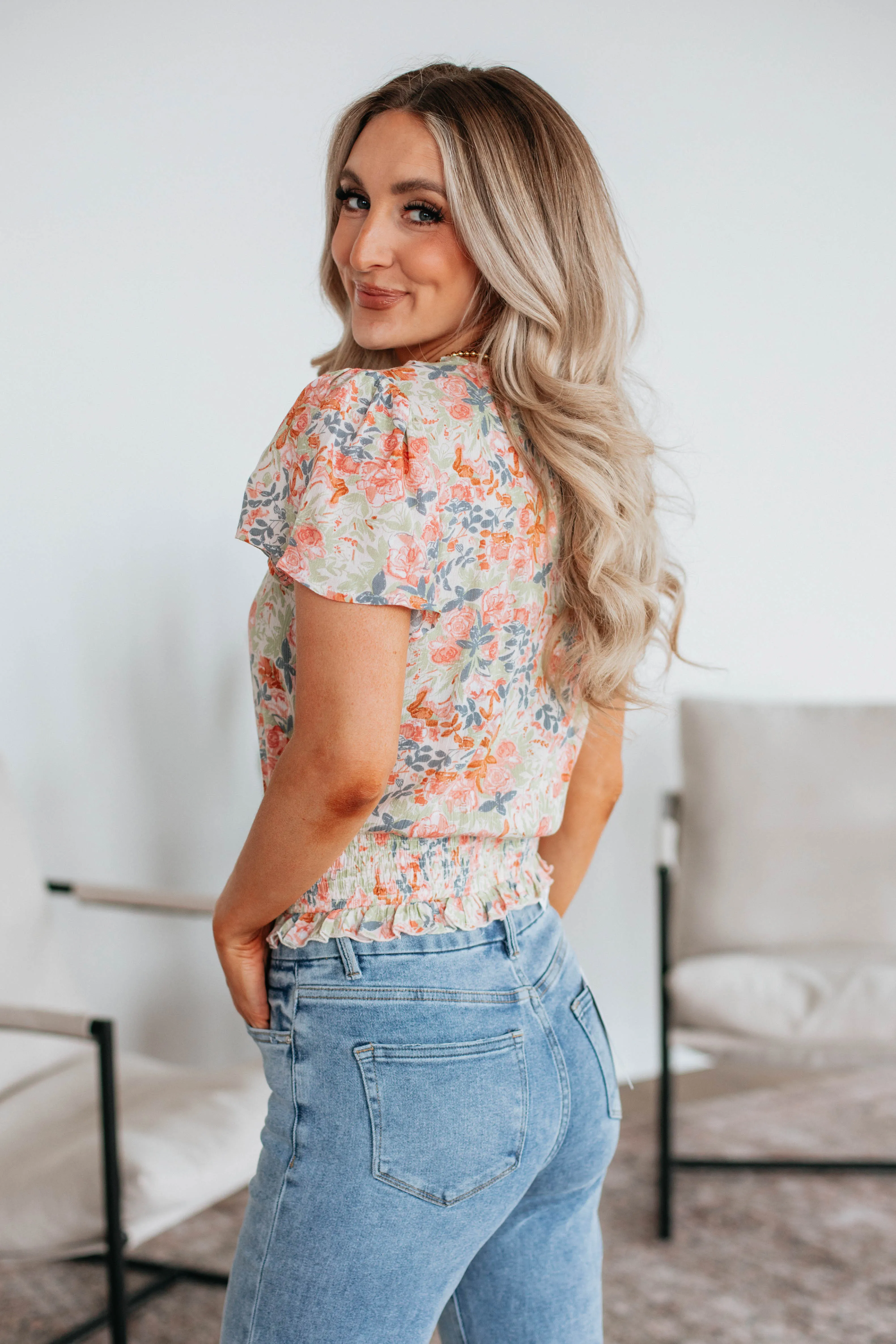 Ara Floral Top sold by Wild Oak Boutique product image thumbnail 5