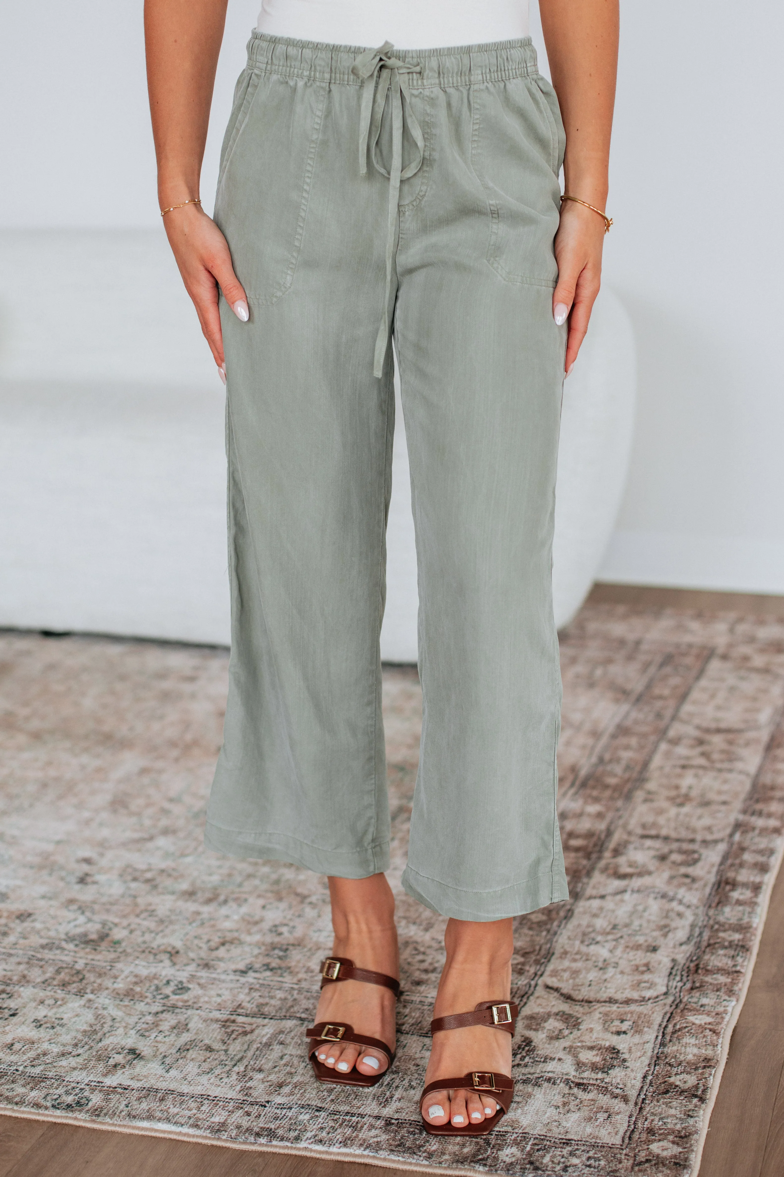 Duncan Casual Pants - Artichoke sold by Wild Oak Boutique product image thumbnail 2