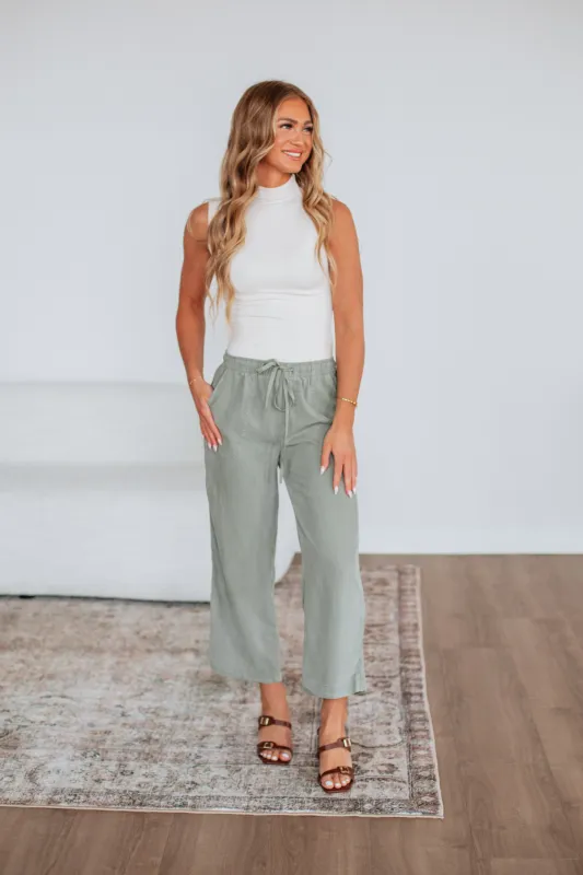 Duncan Casual Pants - Artichoke made by BE COOL