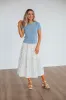 Charisse Ribbed Top - Sky Blue sold by Wild Oak Boutique