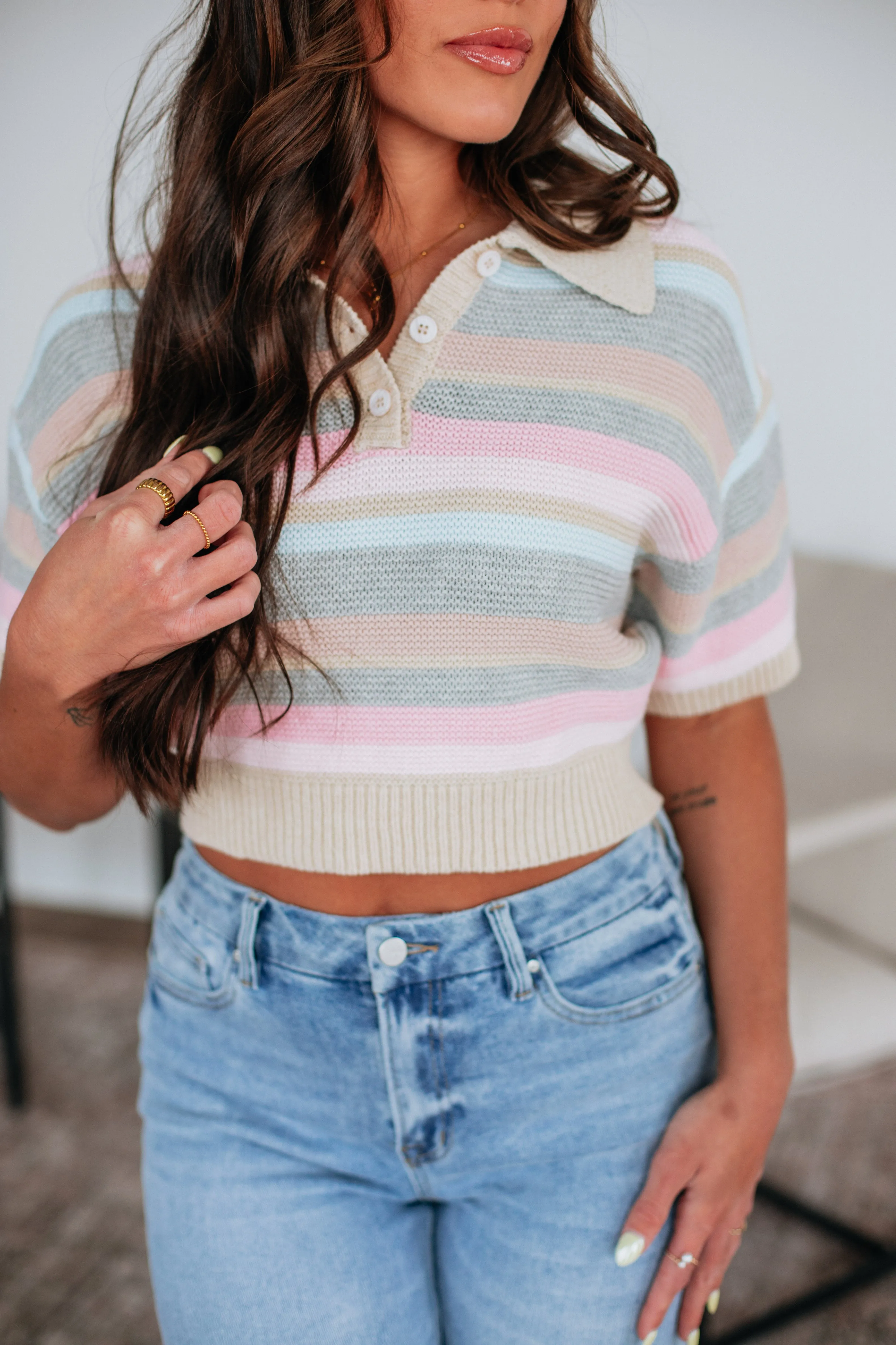 Staying Optimistic Top sold by Wild Oak Boutique