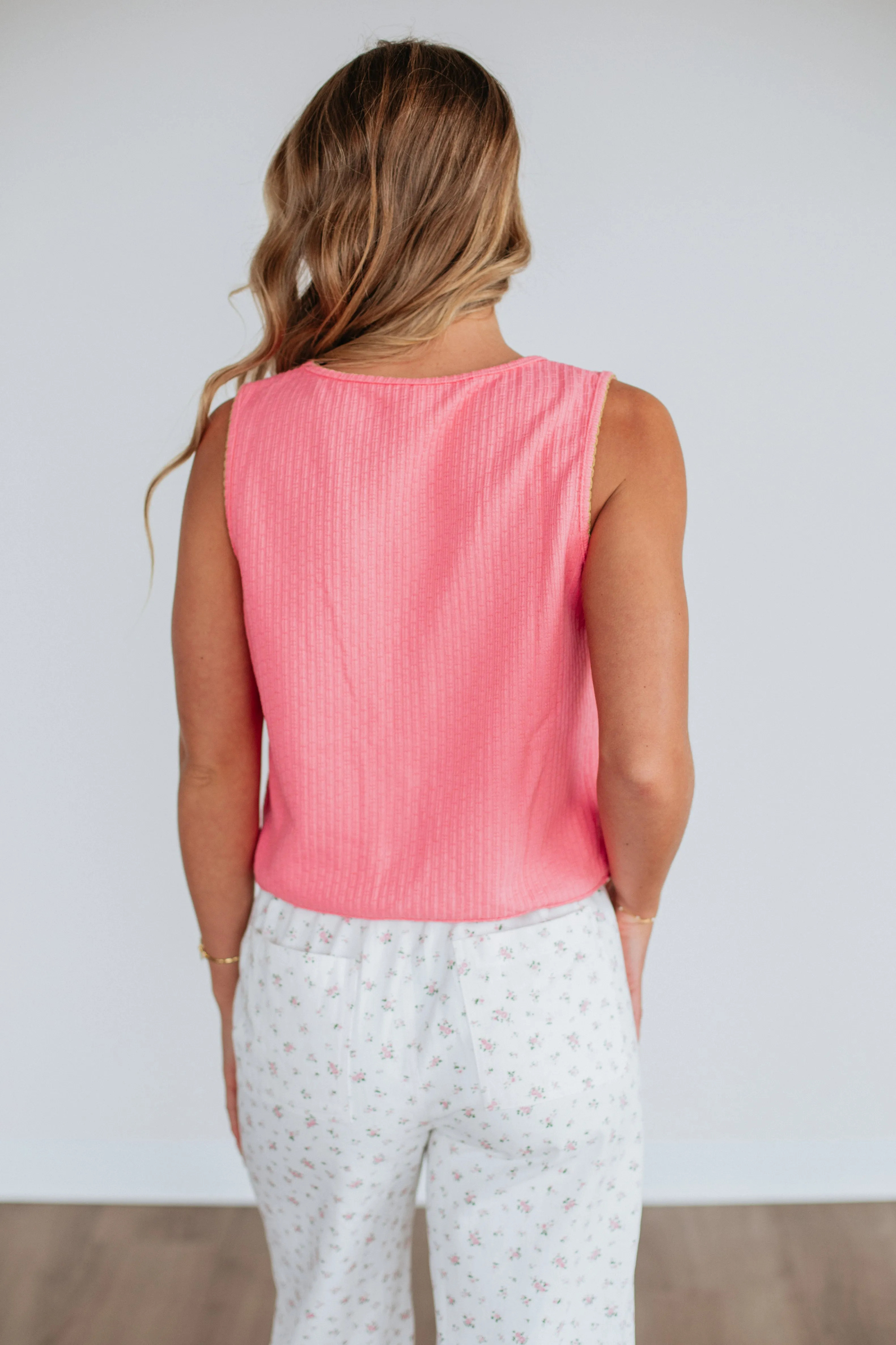 Taelor Vest Top - Bubblegum sold by Wild Oak Boutique product image thumbnail 5