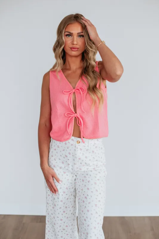 Taelor Vest Top - Bubblegum made by Wishlist