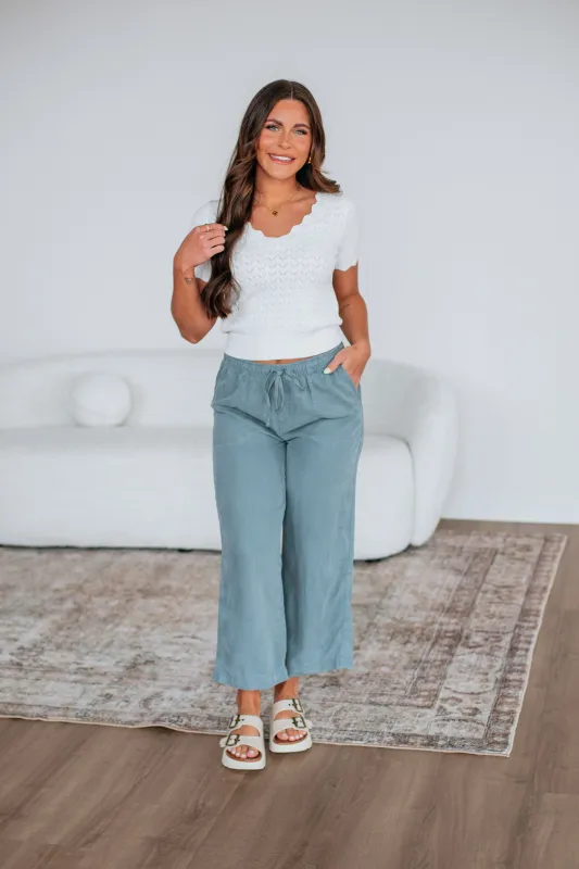 Duncan Casual Pants - Vintage Blue made by BE COOL