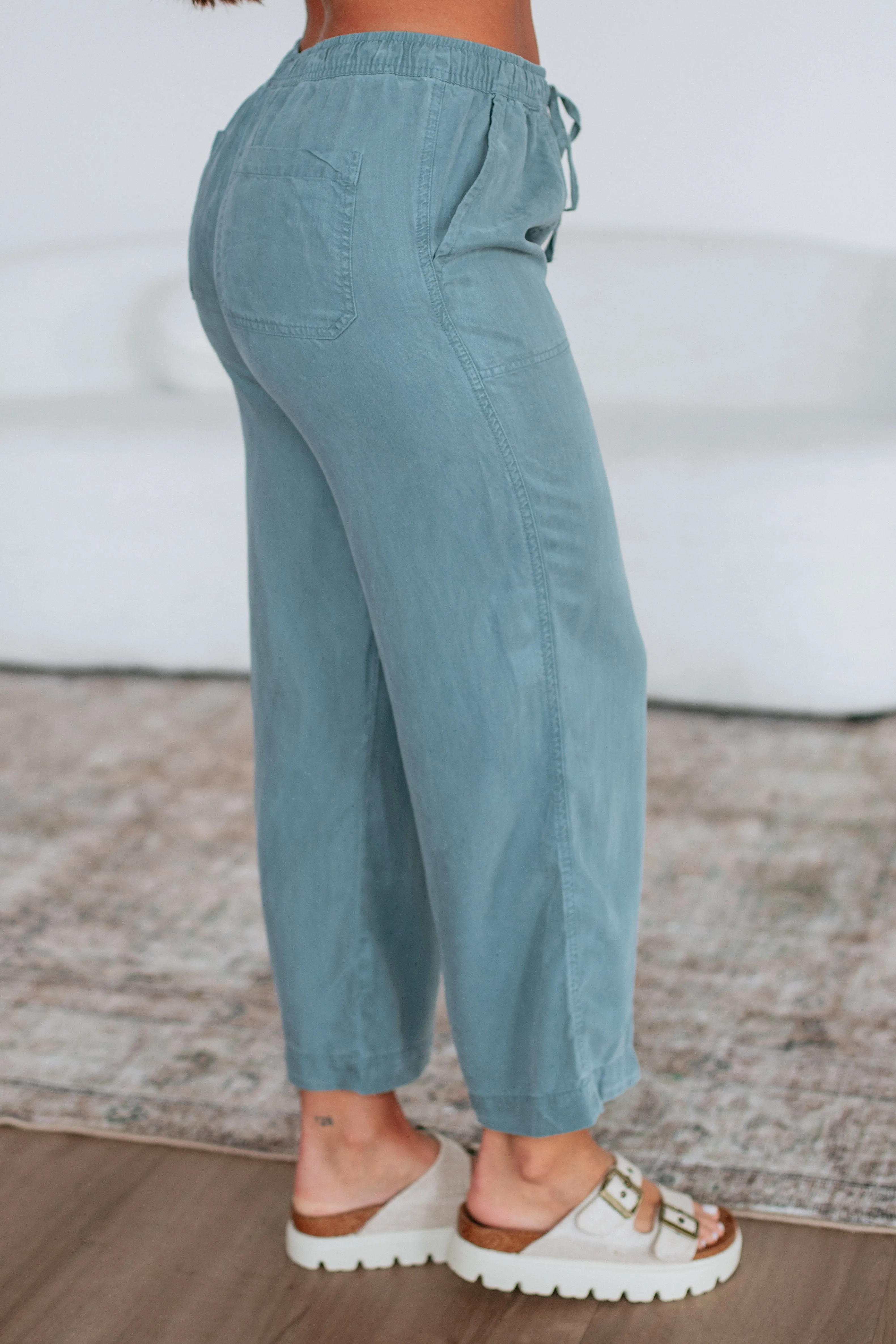 Duncan Casual Pants - Vintage Blue sold by Wild Oak Boutique product image thumbnail 4