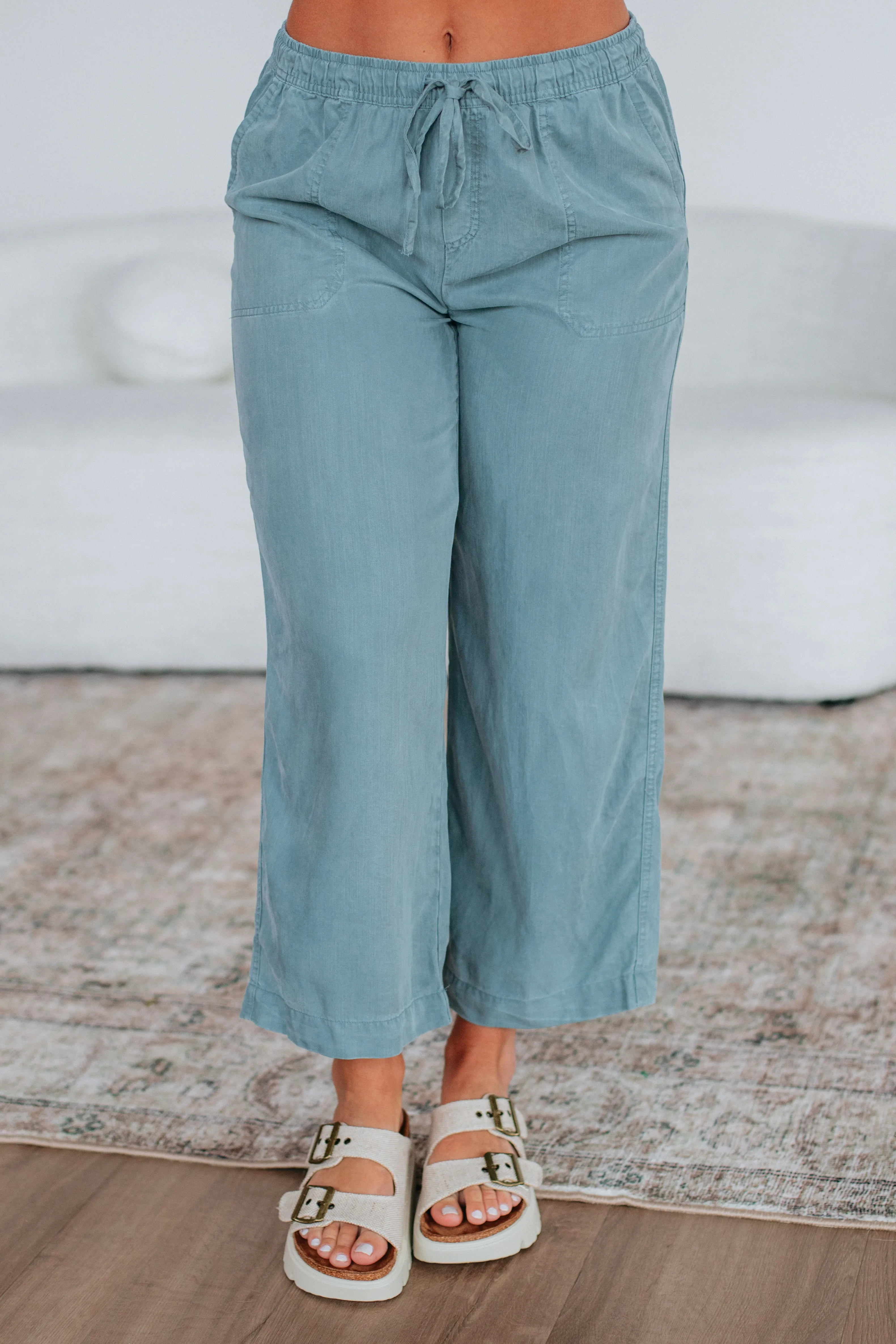 Duncan Casual Pants - Vintage Blue sold by Wild Oak Boutique product image thumbnail 2