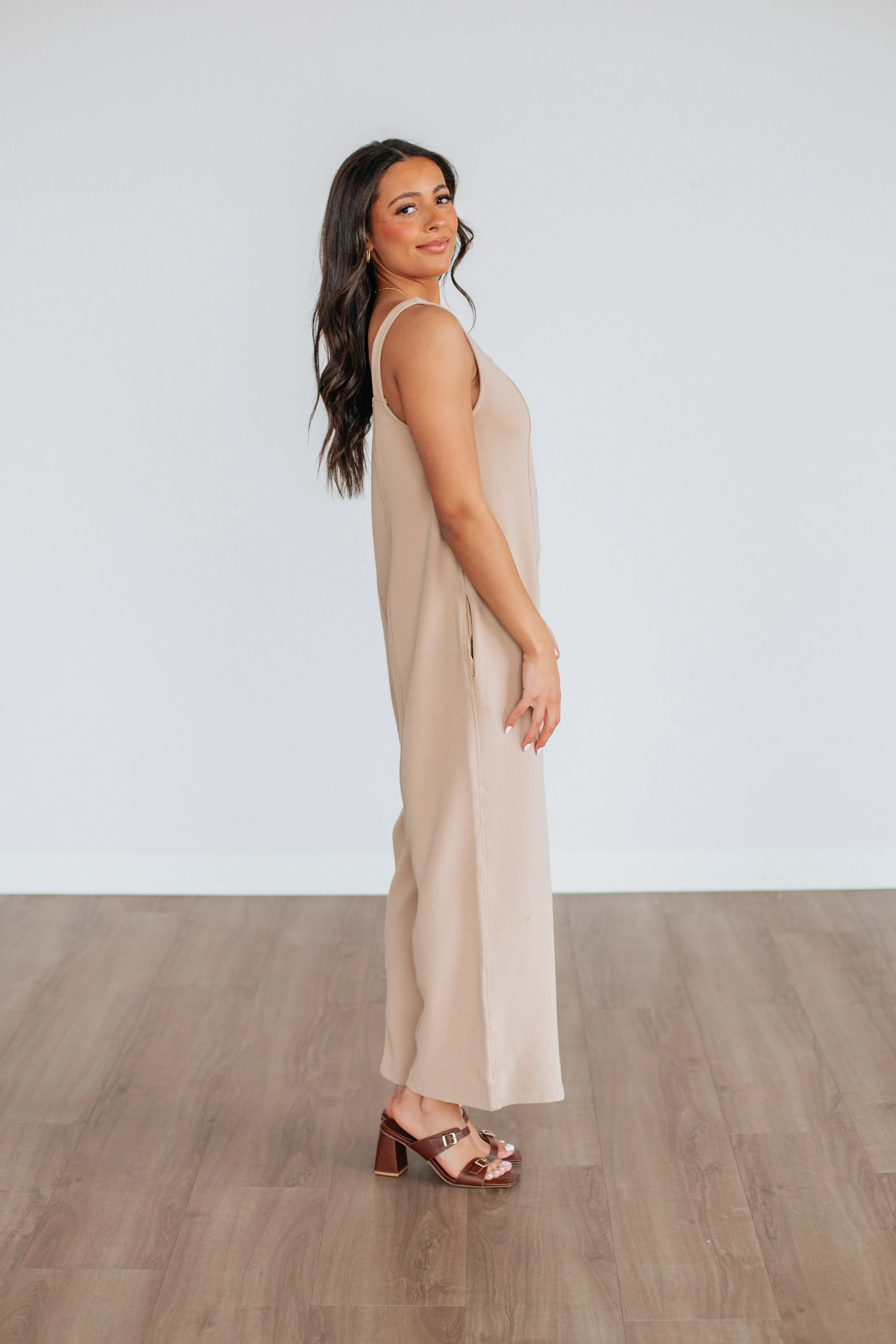Maebyn Jumpsuit - Taupe sold by Wild Oak Boutique product image thumbnail 2