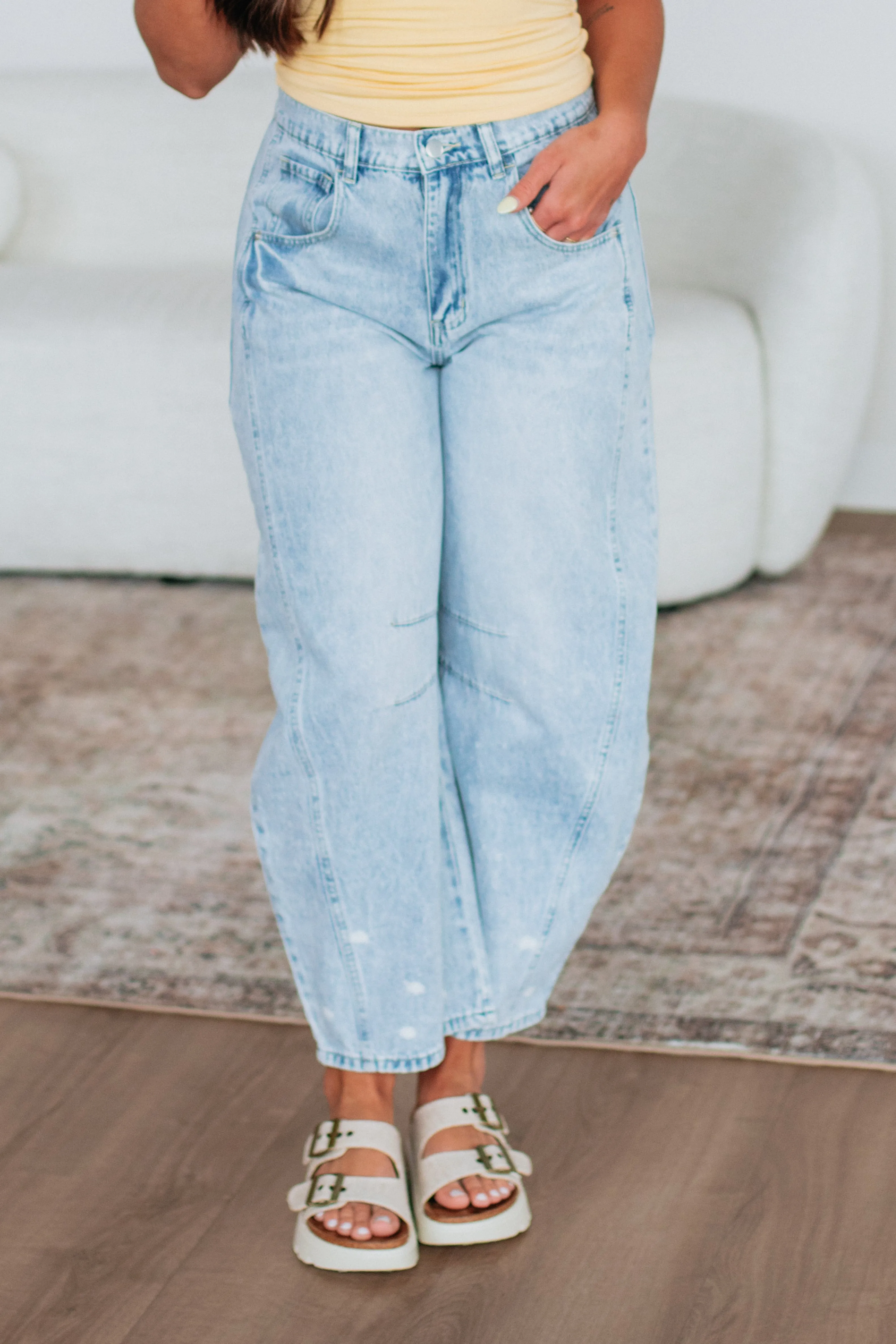 Briony Denim Barrel Pants sold by Wild Oak Boutique product image thumbnail 5