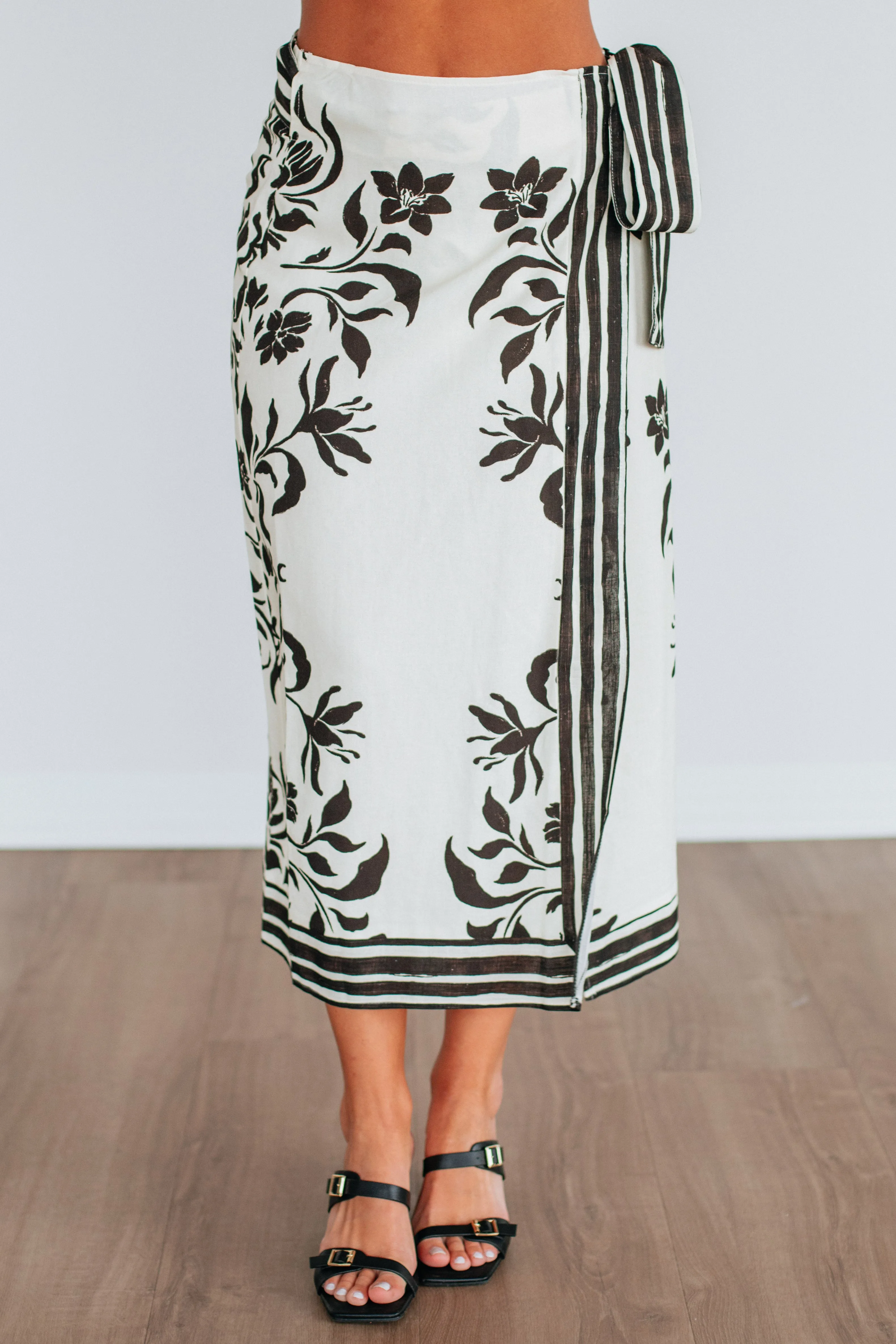 Carryn Floral Wrap Skirt sold by Wild Oak Boutique product image thumbnail 2