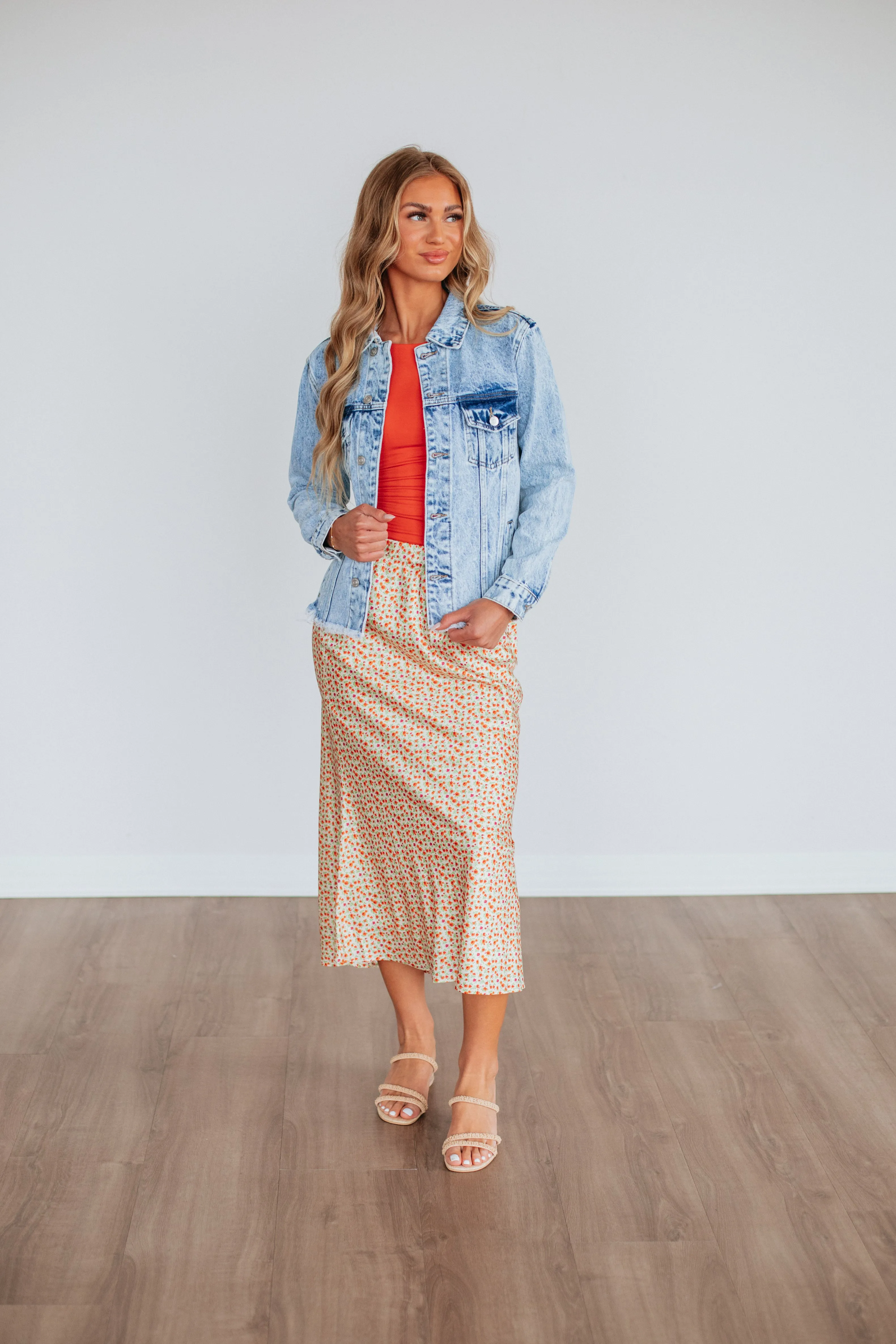 Eileen Floral Skirt sold by Wild Oak Boutique product image thumbnail 3