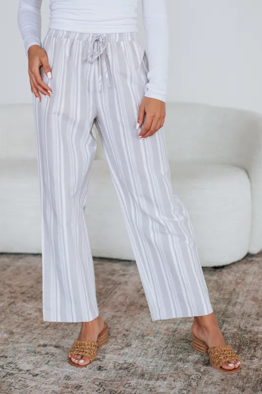 Marlowe Striped Pants - Sand Mix sold by Wild Oak Boutique