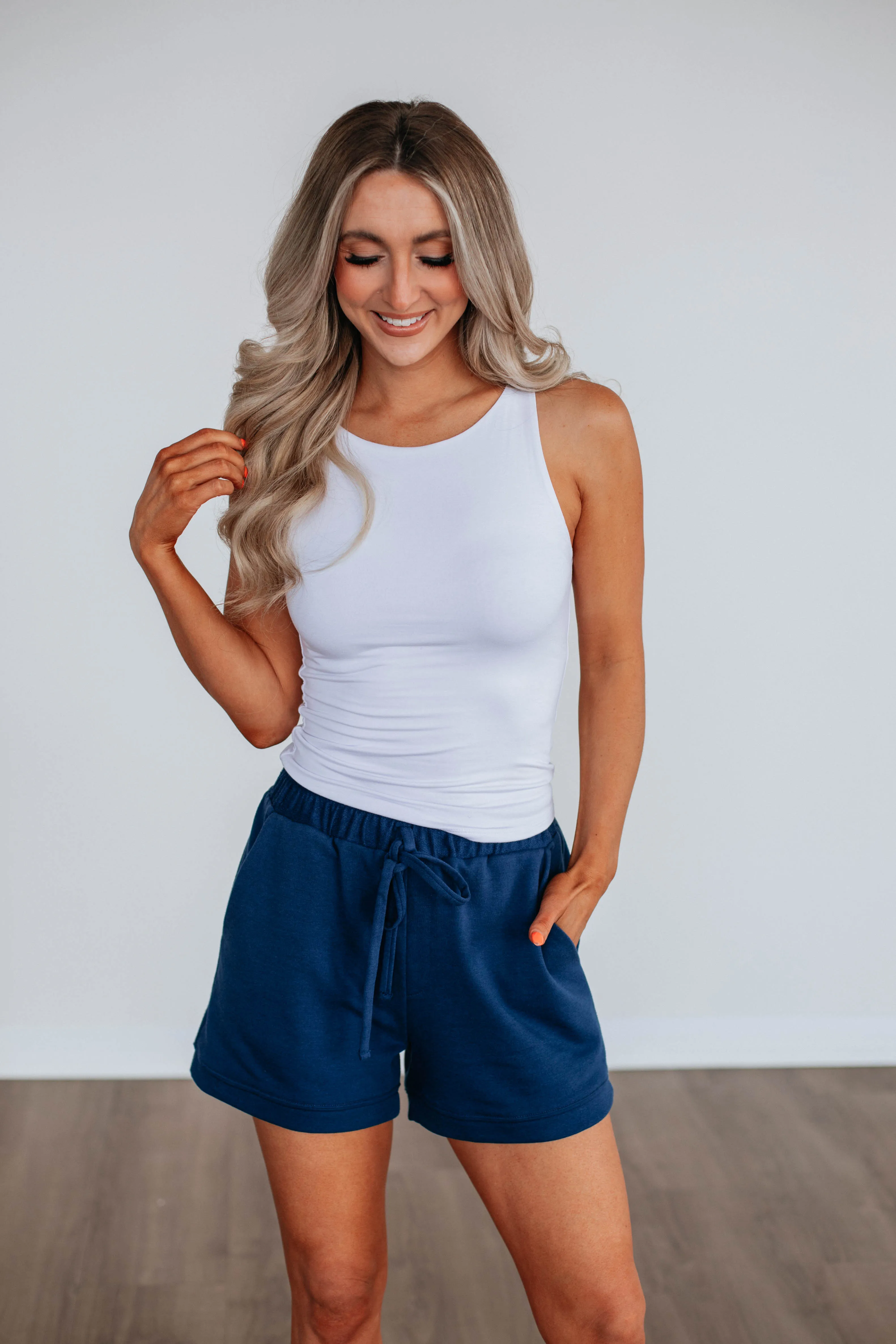 Gracyn Lounge Shorts - Navy sold by Wild Oak Boutique