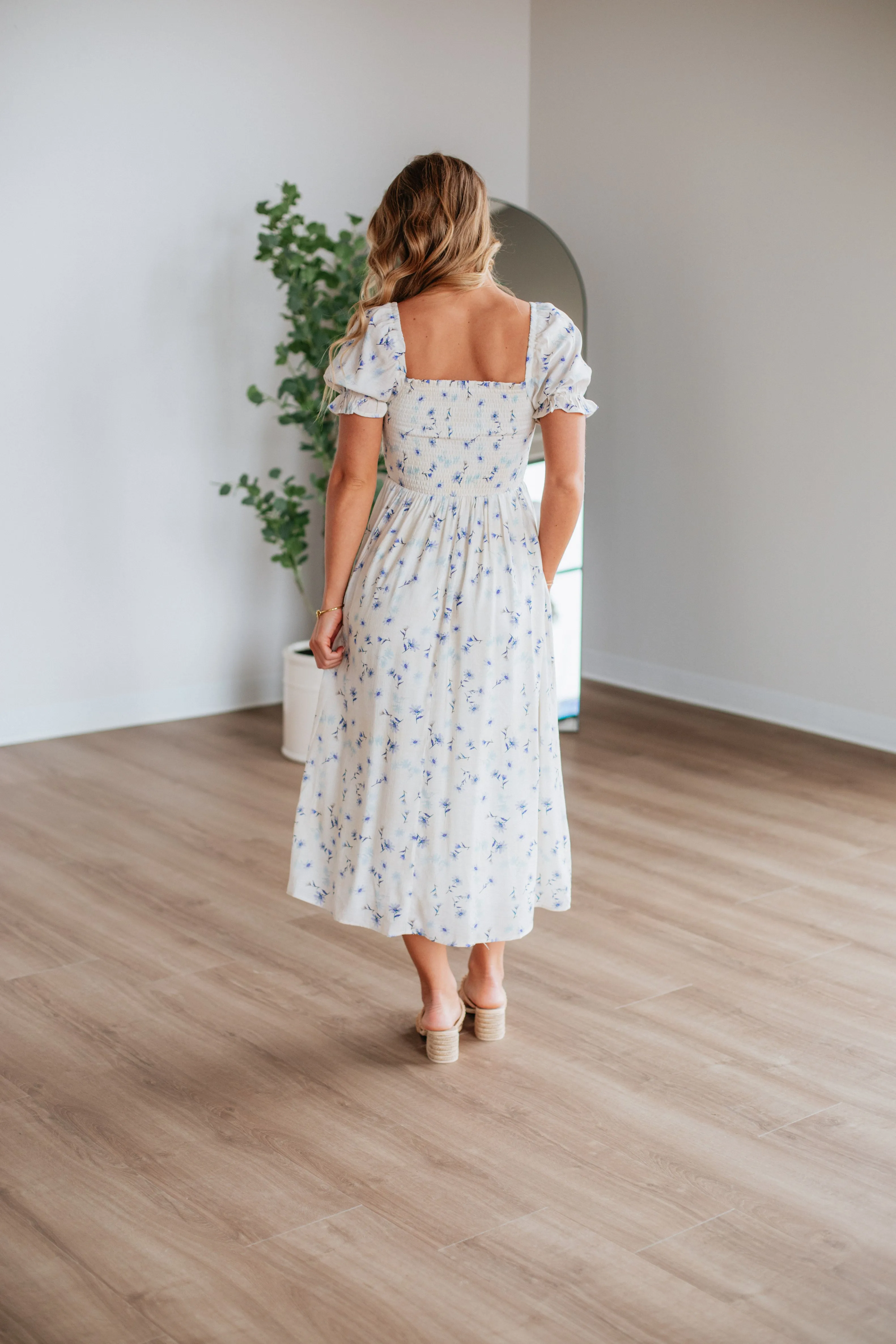 Joylin Floral Midi Dress - Periwinkle Mix sold by Wild Oak Boutique product image thumbnail 3