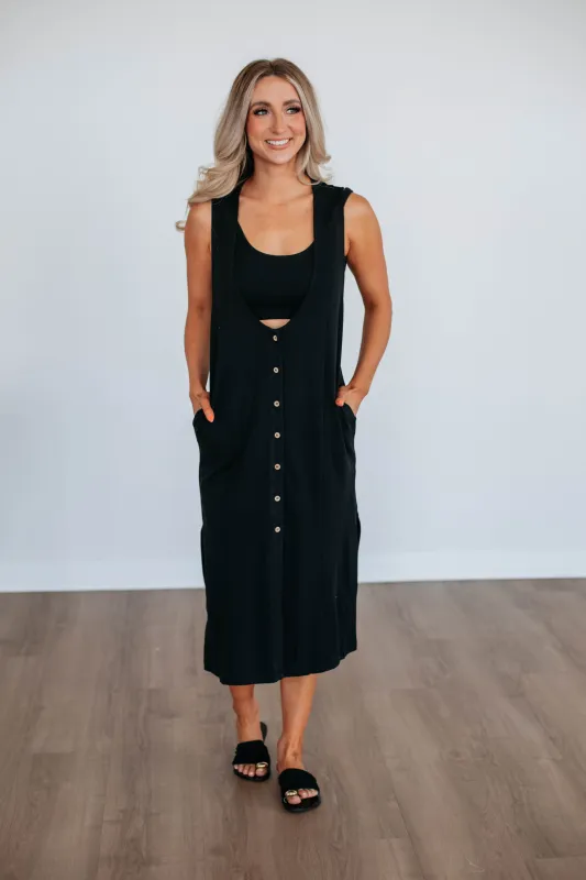 Alina Two-Piece Dress Set - Black sold by Wild Oak Boutique