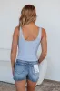 Delta Basic Tank - Powder Blue sold by Wild Oak Boutique