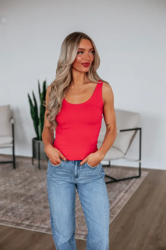 Delta Basic Tank - Poppy sold by Wild Oak Boutique